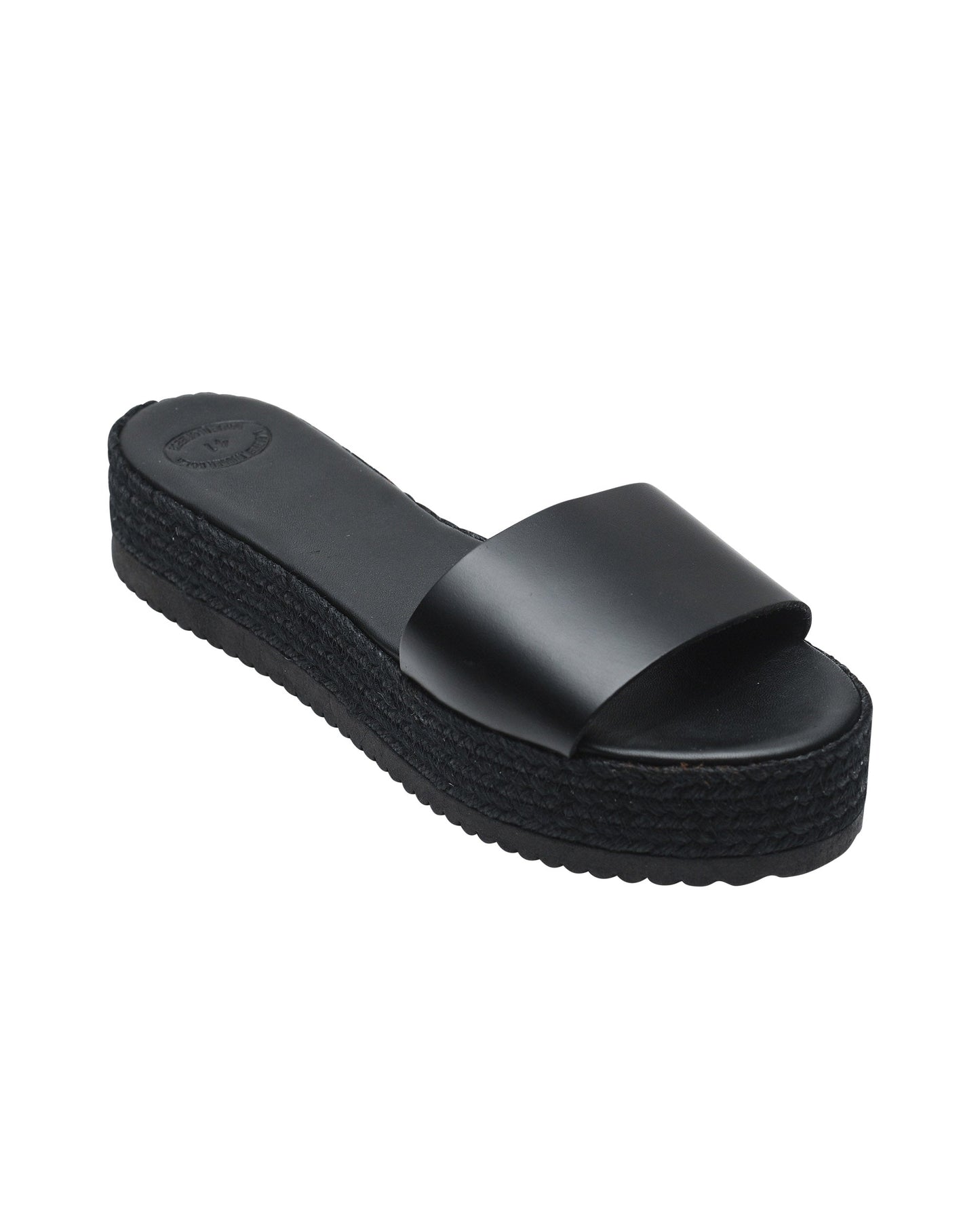 Black Leather Sandals, Olivia - PinkyPromiseAccs