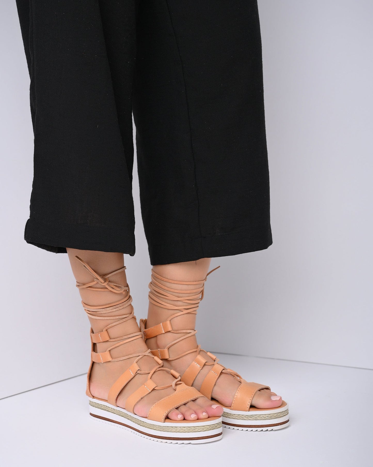Women's Leather Sandals, Marie - PinkyPromiseAccs