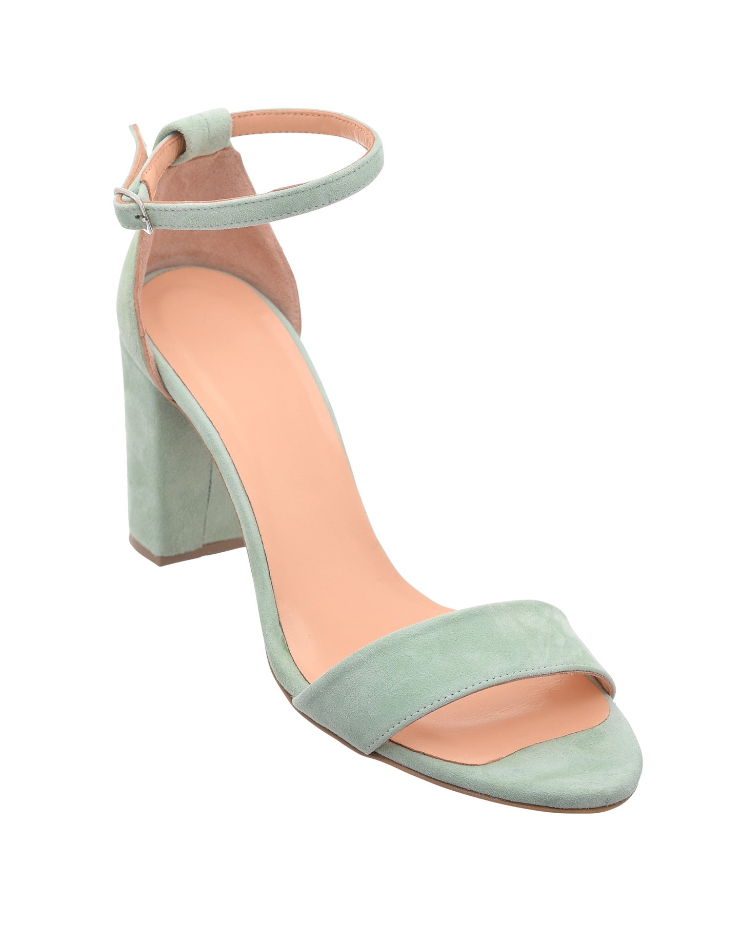 Mint Suede Women Heels, Aurelia - PinkyPromiseAccs