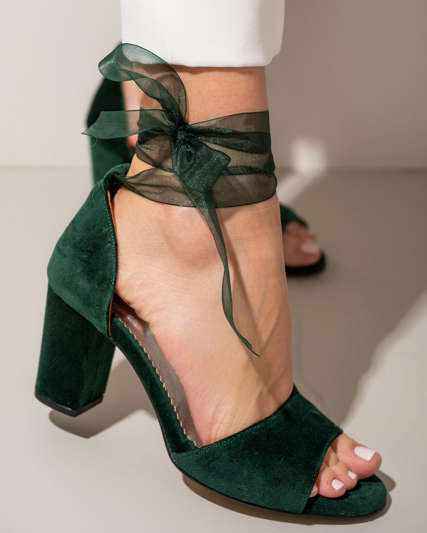 comfortable velvet heels