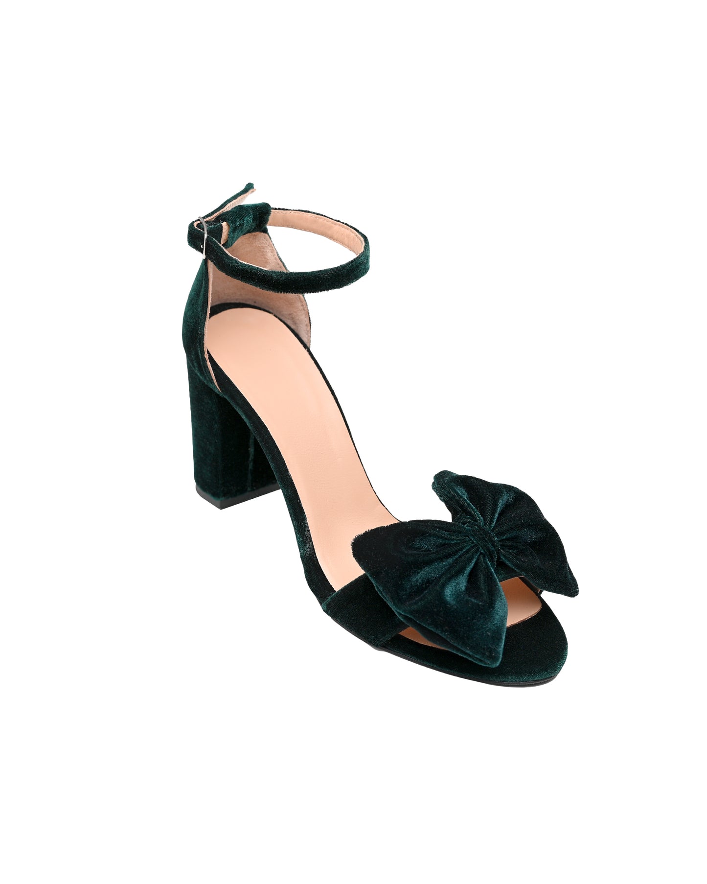 Green Bow Wedding Shoes, Velvet Bowtique - PinkyPromiseAccs
