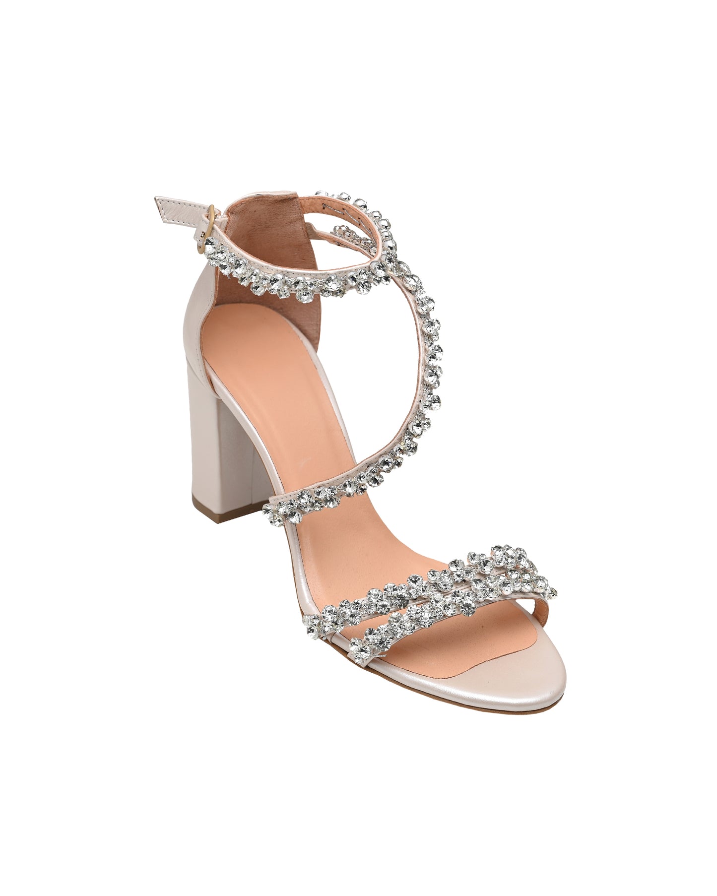Ivory Leather Bridal Heels, Twinkle Toes - PinkyPromiseAccs