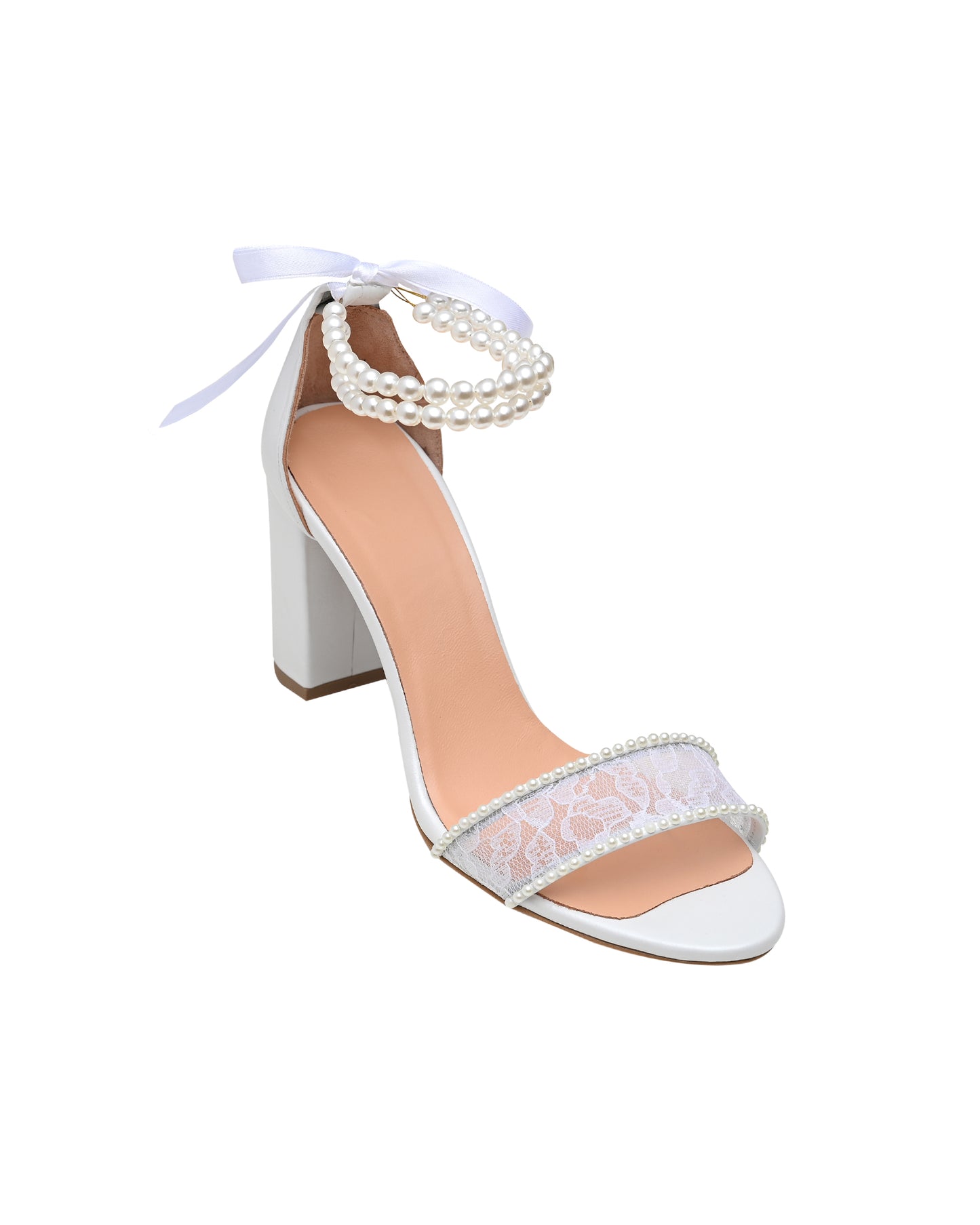 White Lace Bridal Shoes, Passion for Pearls - PinkyPromiseAccs