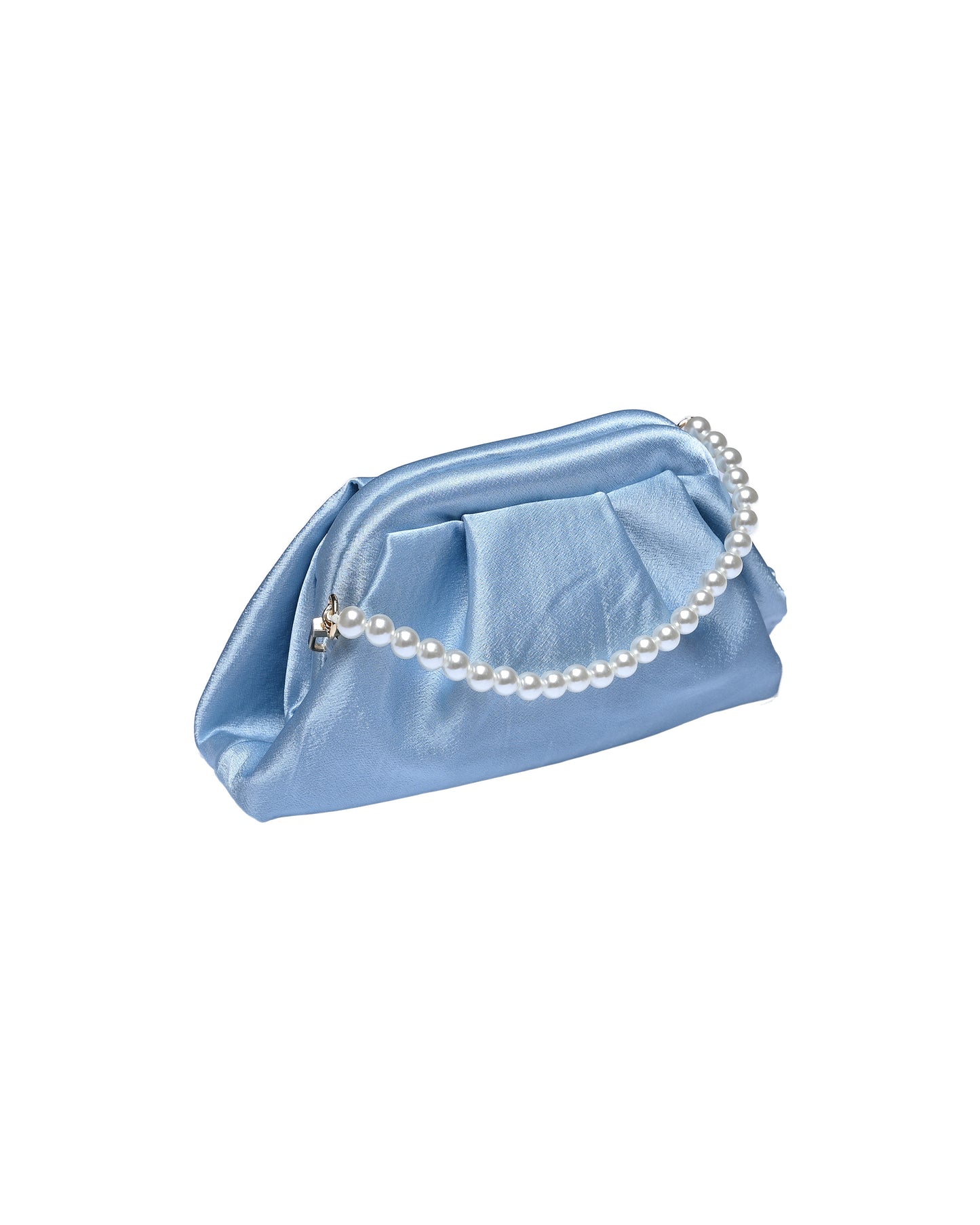 Blue Satin Wedding Purse, Satin Clutch - PinkyPromiseAccs