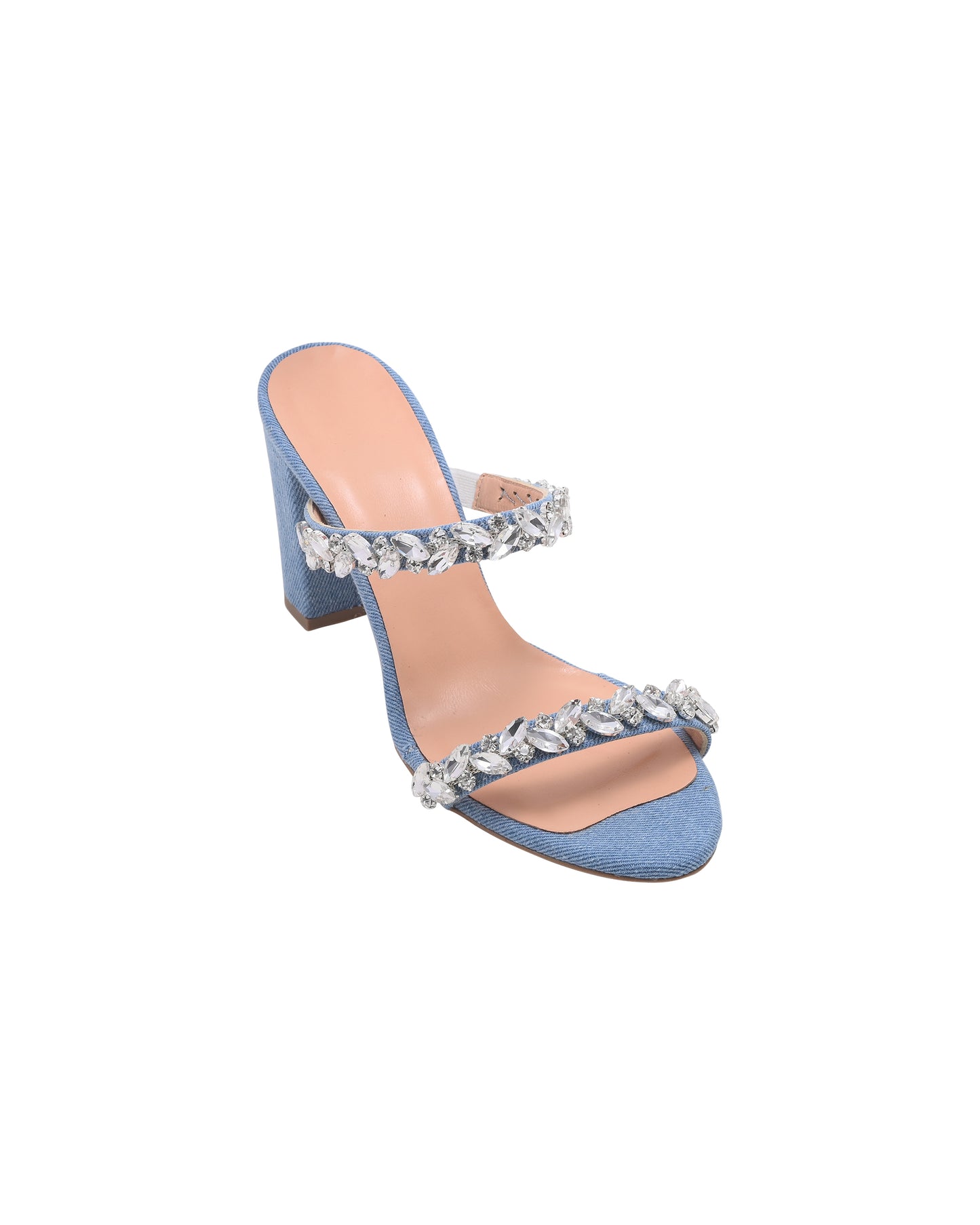 Denim Evening Women Shoes, Petals in Sparkle - PinkyPromiseAccs