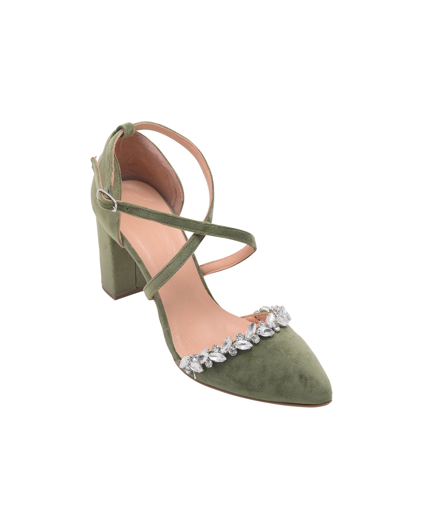 Sage Green Bridal Shoes, Olive Sparkle - PinkyPromiseAccs