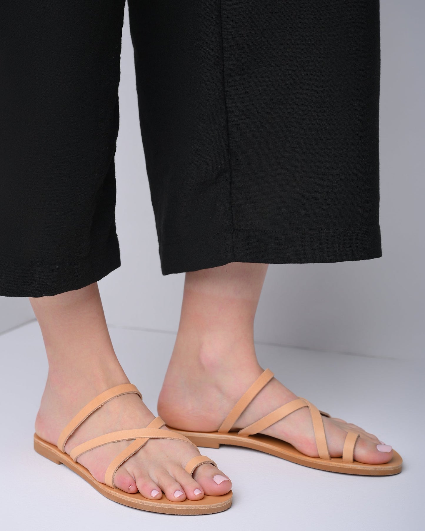 Women Leather Sandals, Wesley - PinkyPromiseAccs