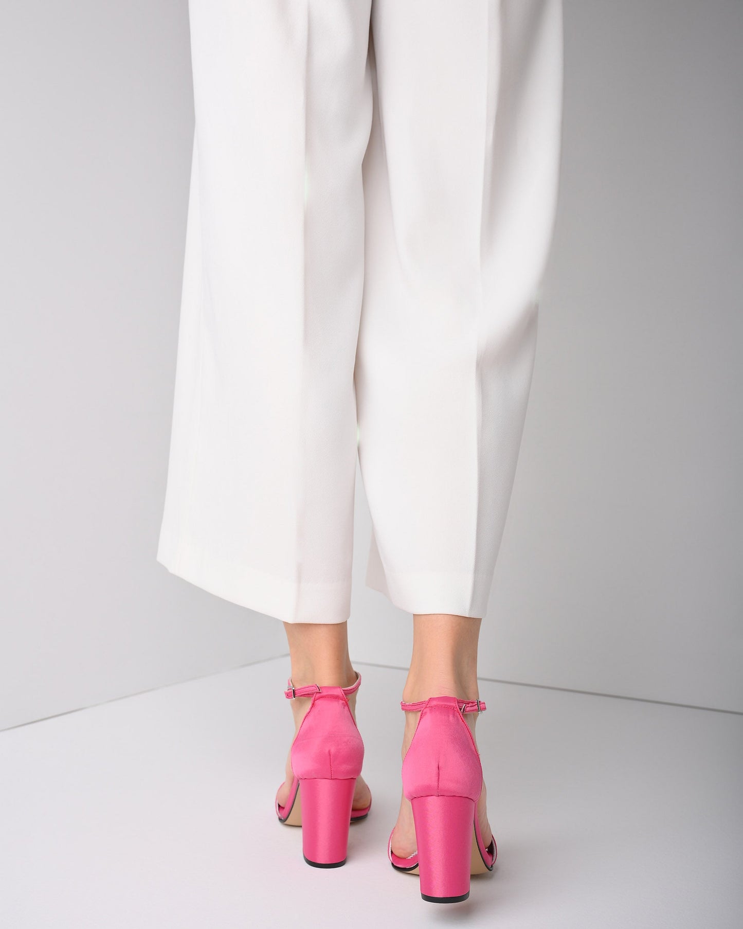 Fuchsia Satin Women Heels, Noelin - PinkyPromiseAccs