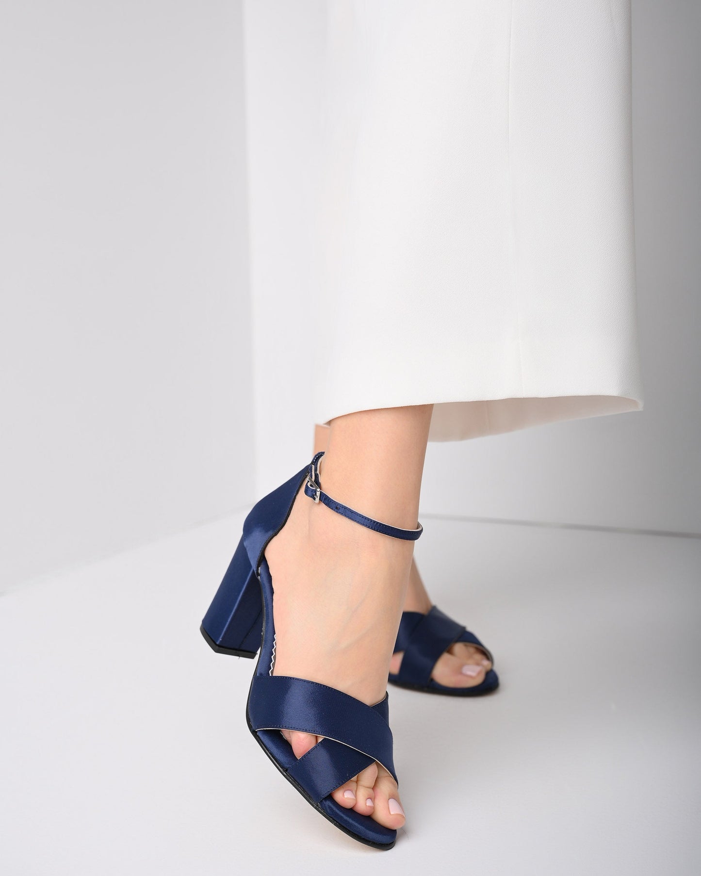 Handmade Navy Wedding Heels, Noelin X - PinkyPromiseAccs