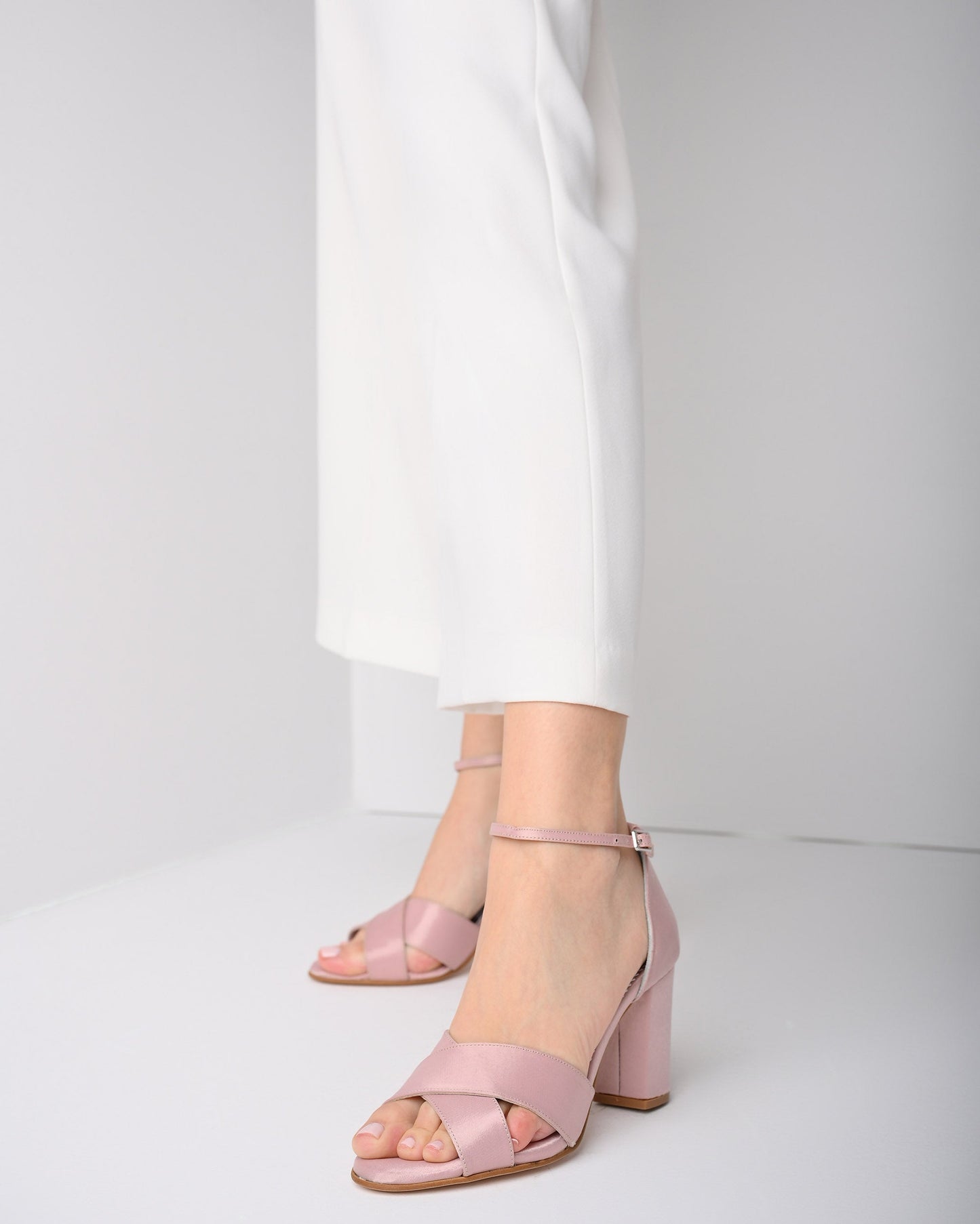 Women's Satin Heels, Handmade - Noelin X - PinkyPromiseAccs