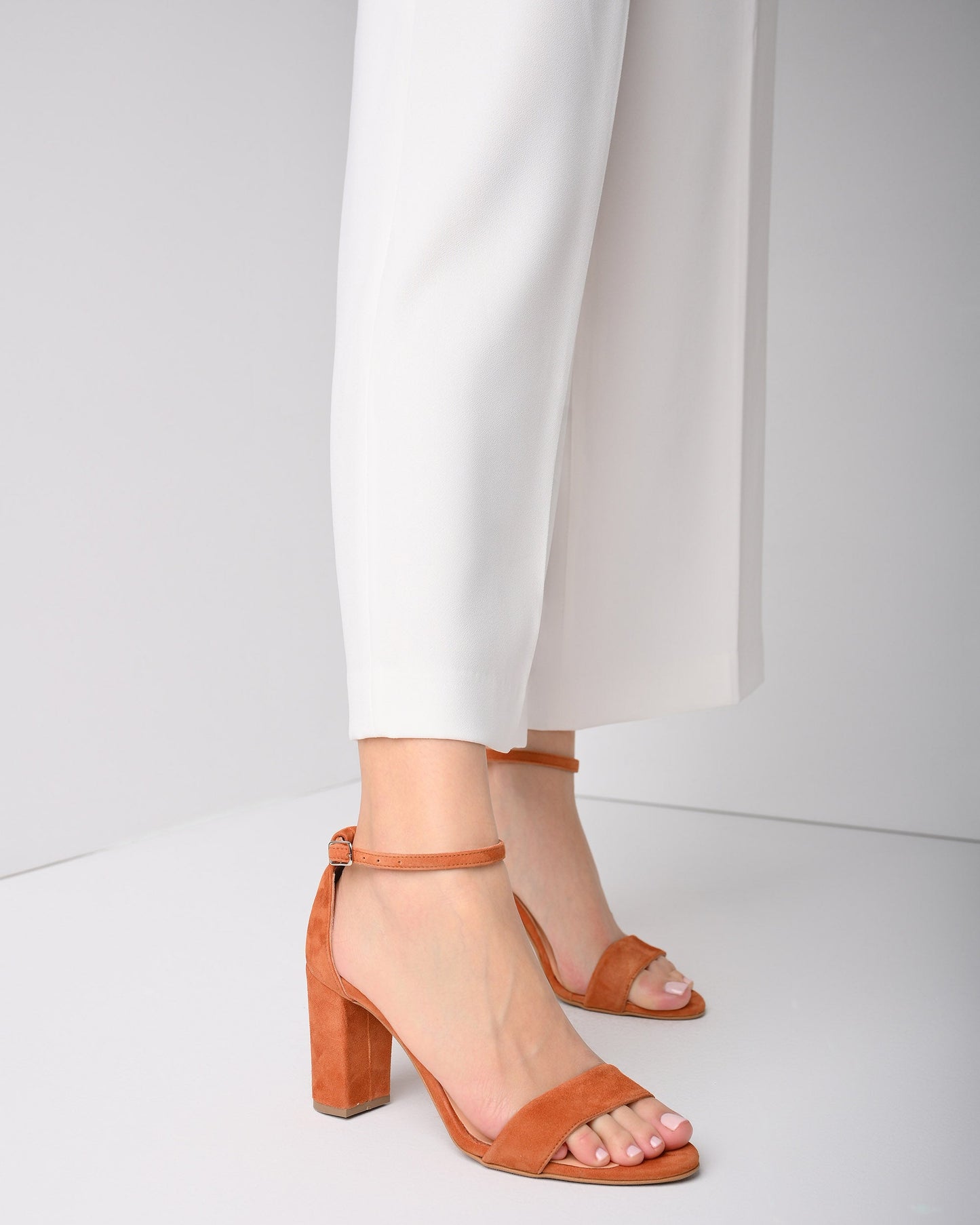 Copper Suede Women Heels, Aurelia - PinkyPromiseAccs