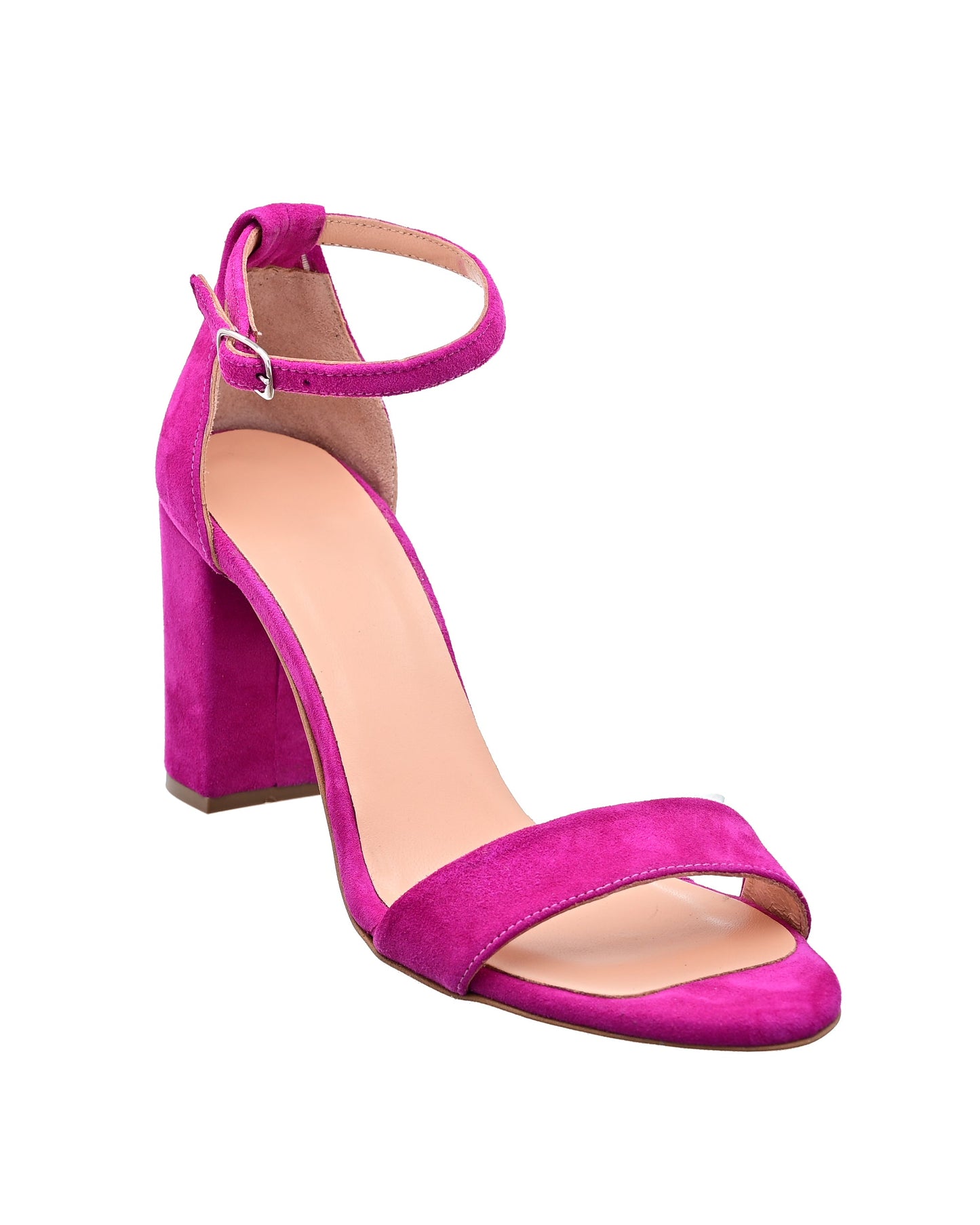 Magenta Suede Women Heels, Aurelia - PinkyPromiseAccs