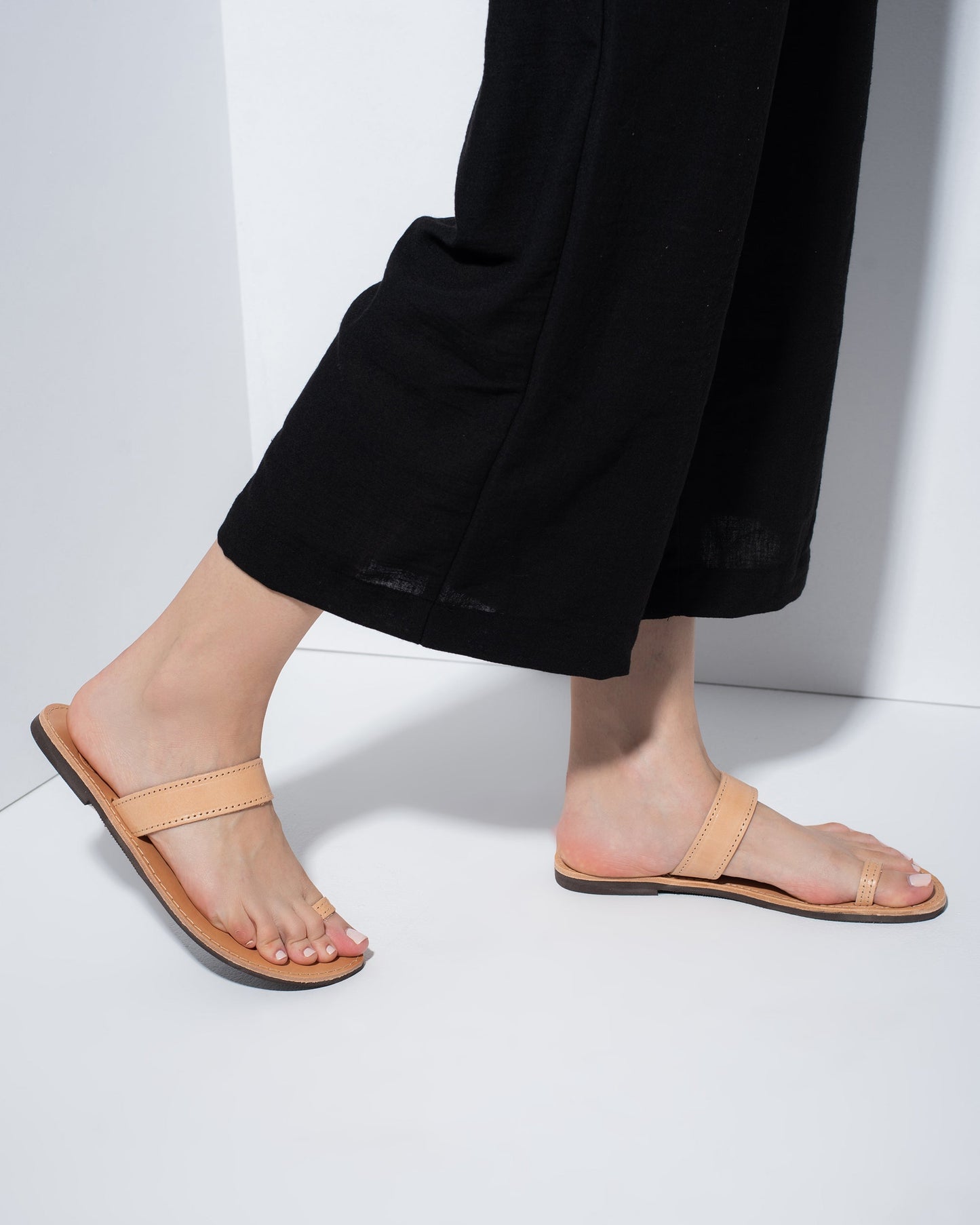Women Leather Sandals, Anne - PinkyPromiseAccs