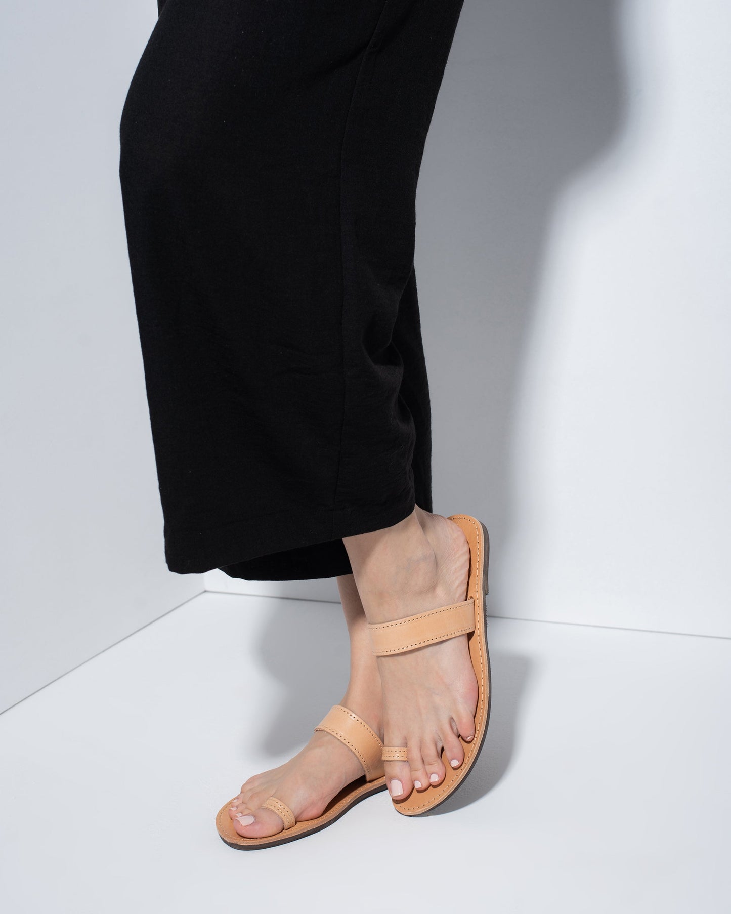 Women Leather Sandals, Anne - PinkyPromiseAccs