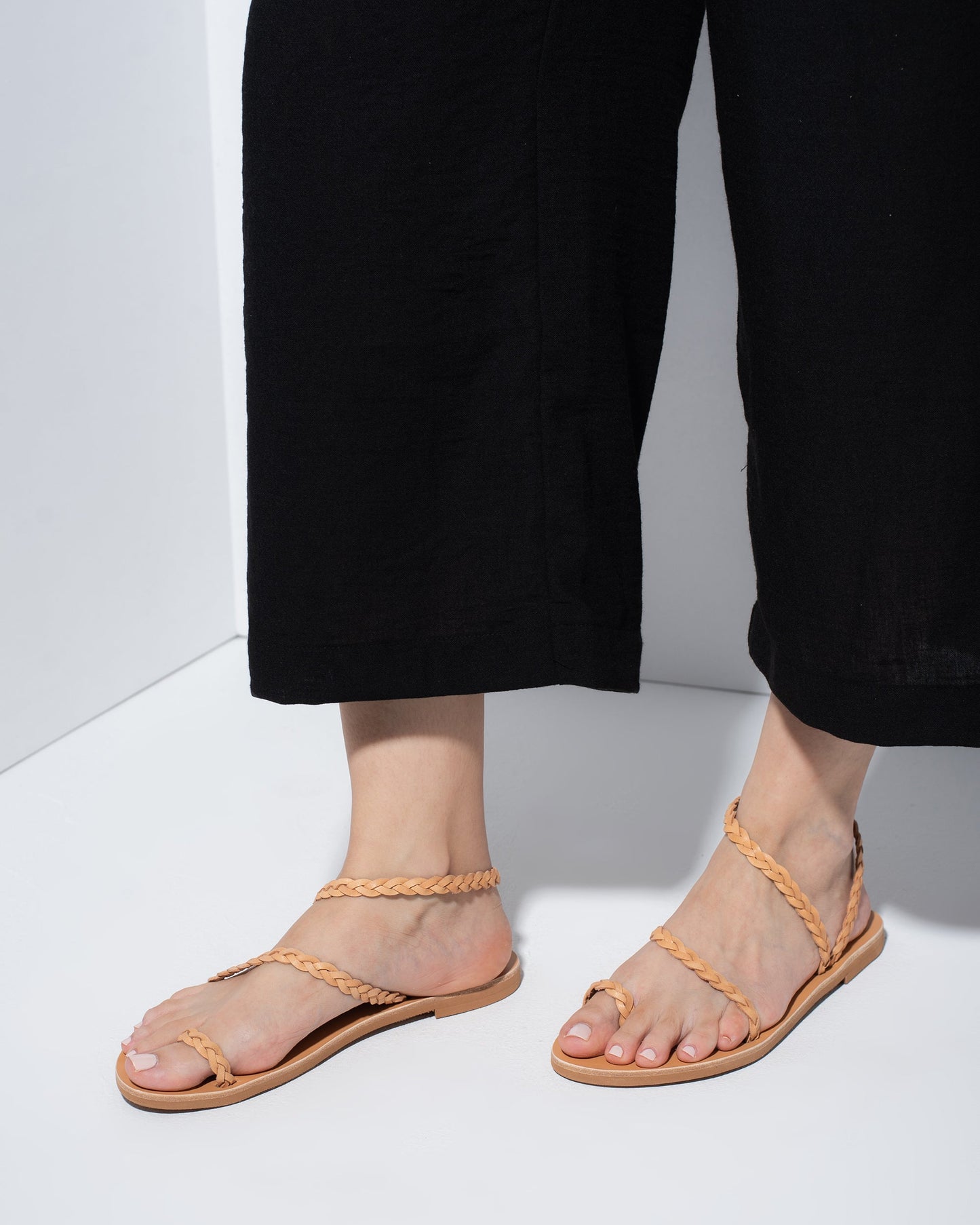Women Leather Sandals, Christine - PinkyPromiseAccs