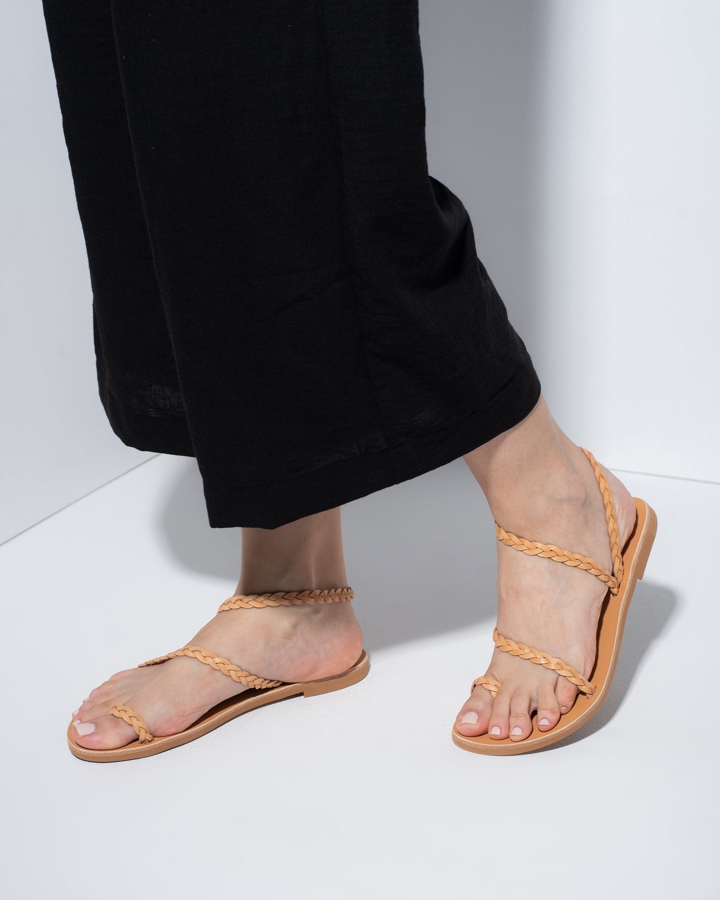 Women Leather Sandals, Christine - PinkyPromiseAccs