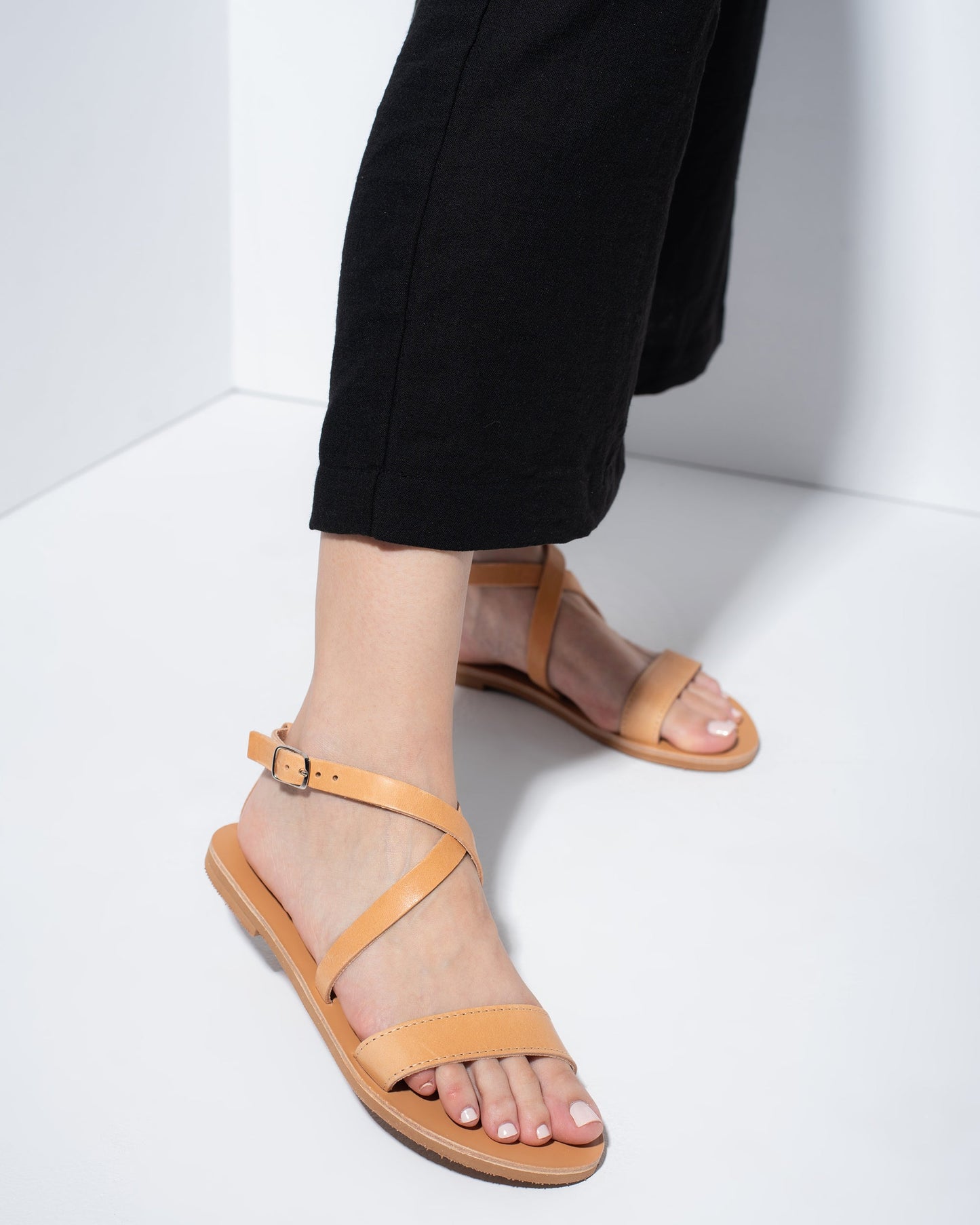 Women Leather Sandals, Ira - PinkyPromiseAccs