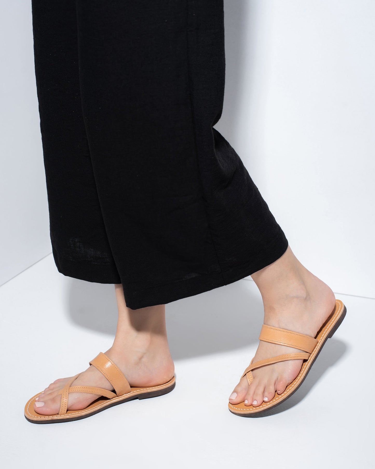 Women Leather Sandals, Monica - PinkyPromiseAccs