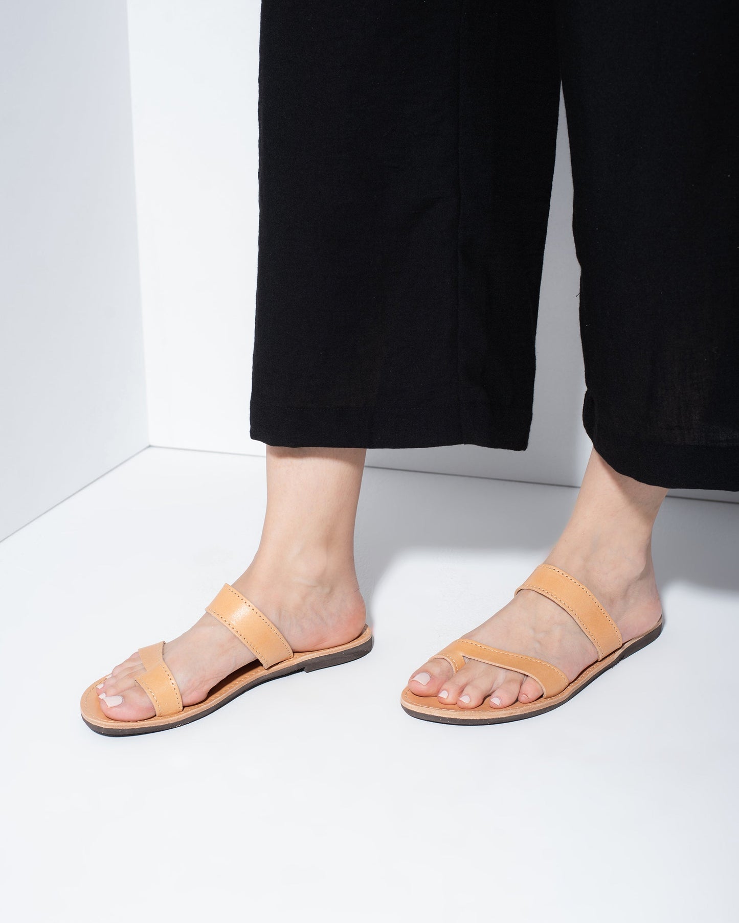 Women Leather Sandals, Ellie - PinkyPromiseAccs