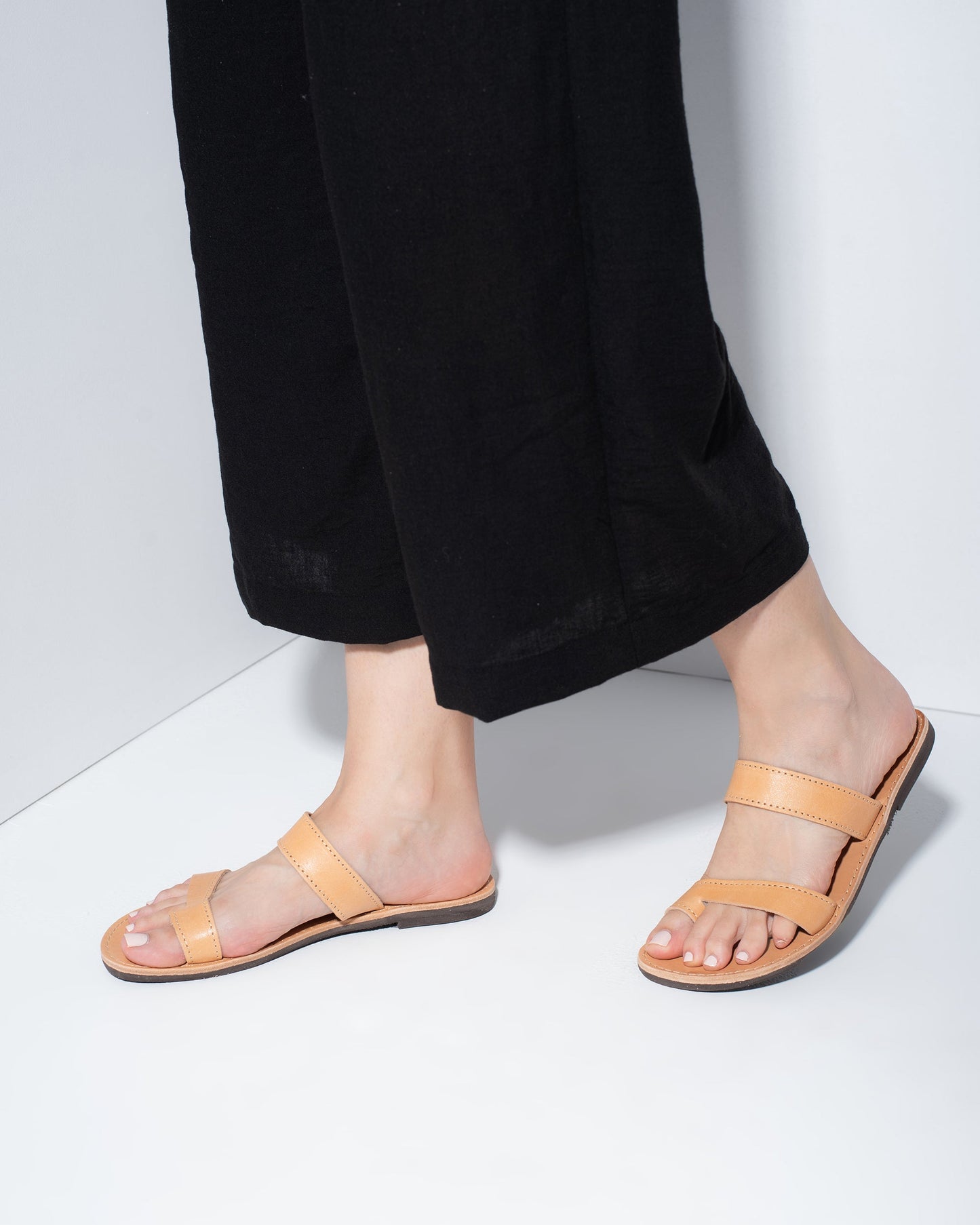 Women Leather Sandals, Ellie - PinkyPromiseAccs