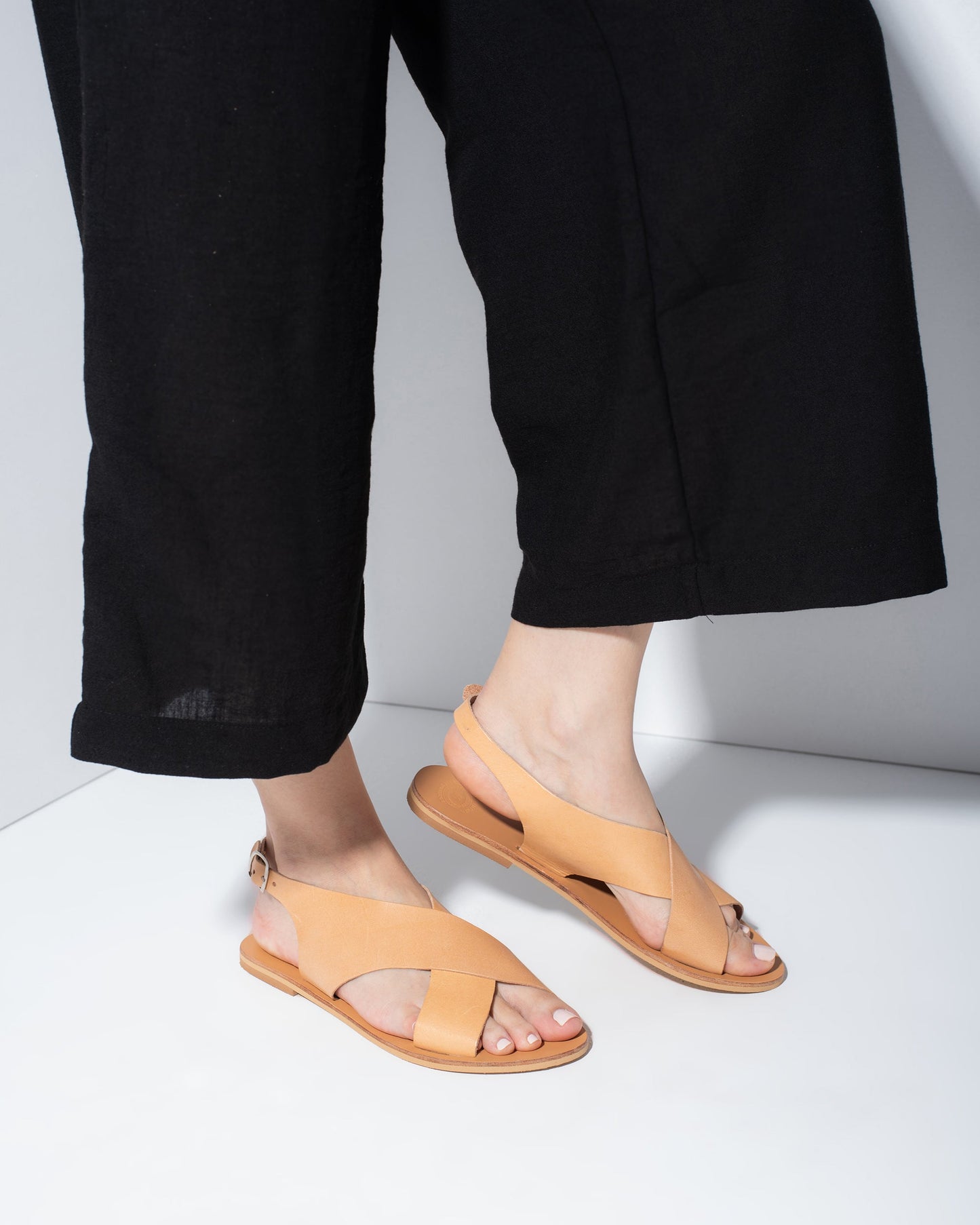 Women Leather Sandals, Bianca - PinkyPromiseAccs