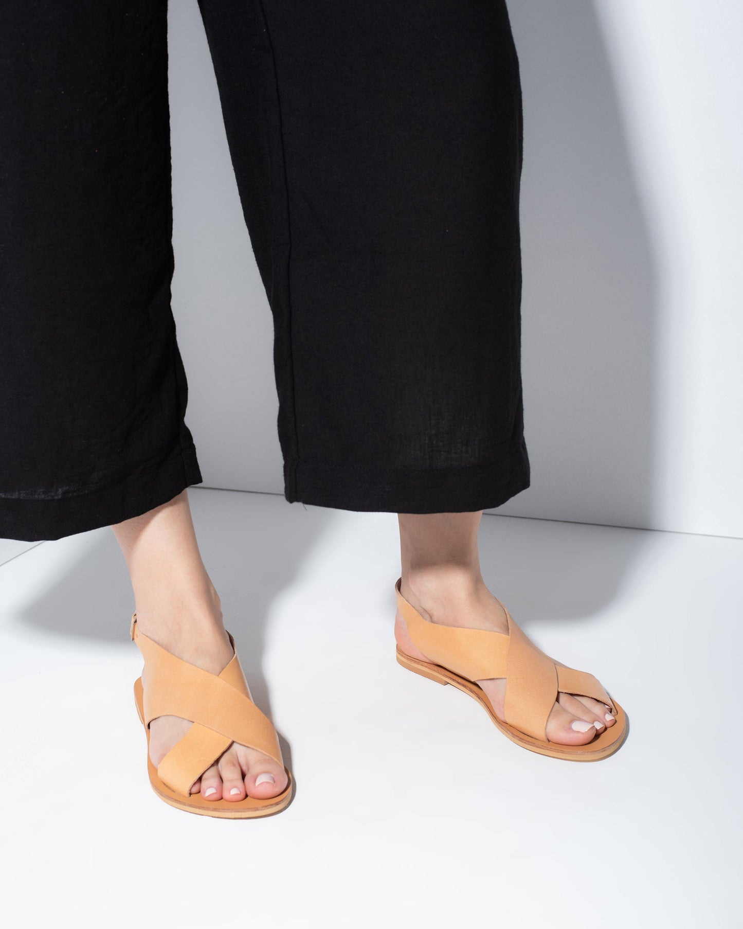 Women Leather Sandals, Bianca - PinkyPromiseAccs
