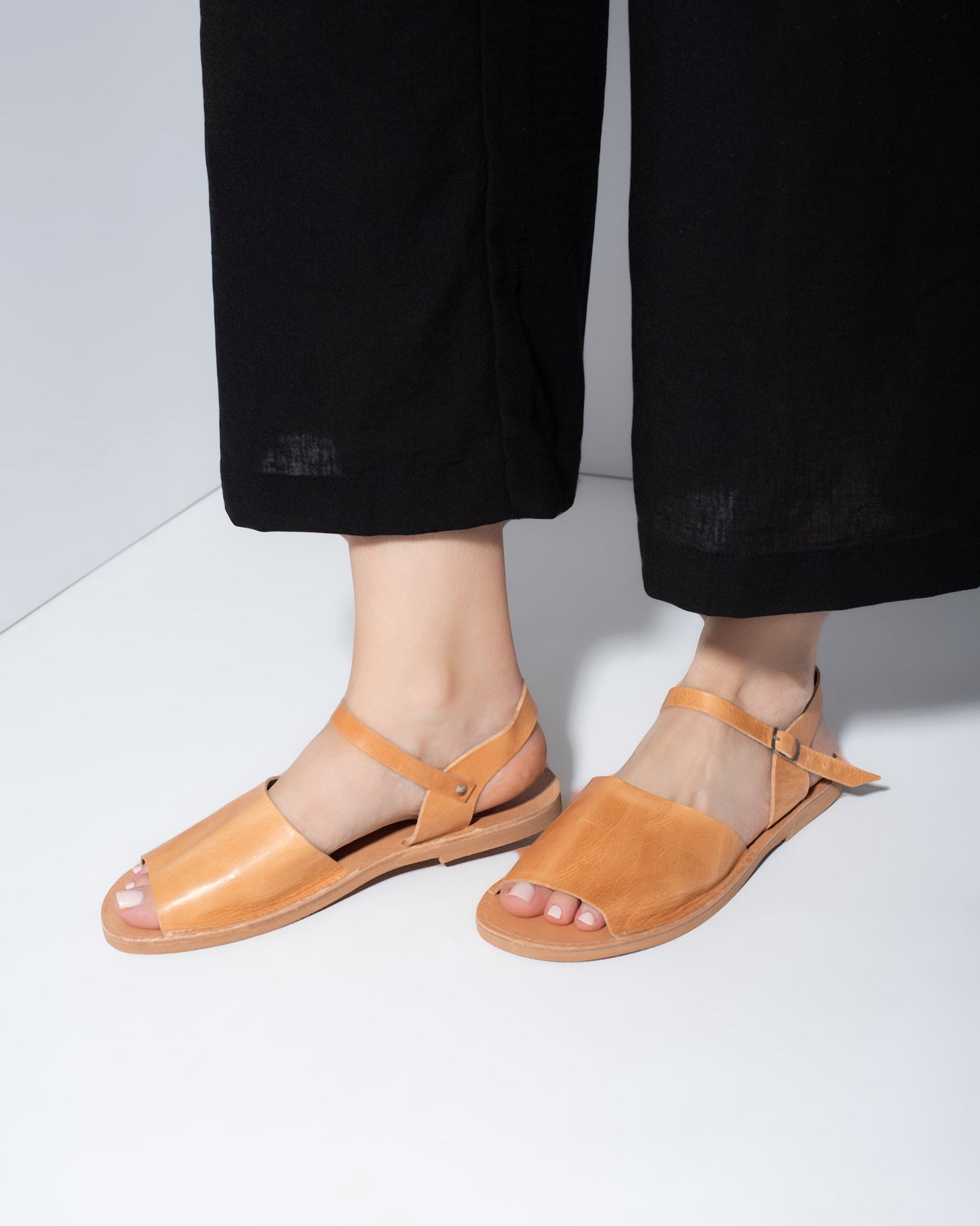 Women Leather Sandals, Elpis - PinkyPromiseAccs