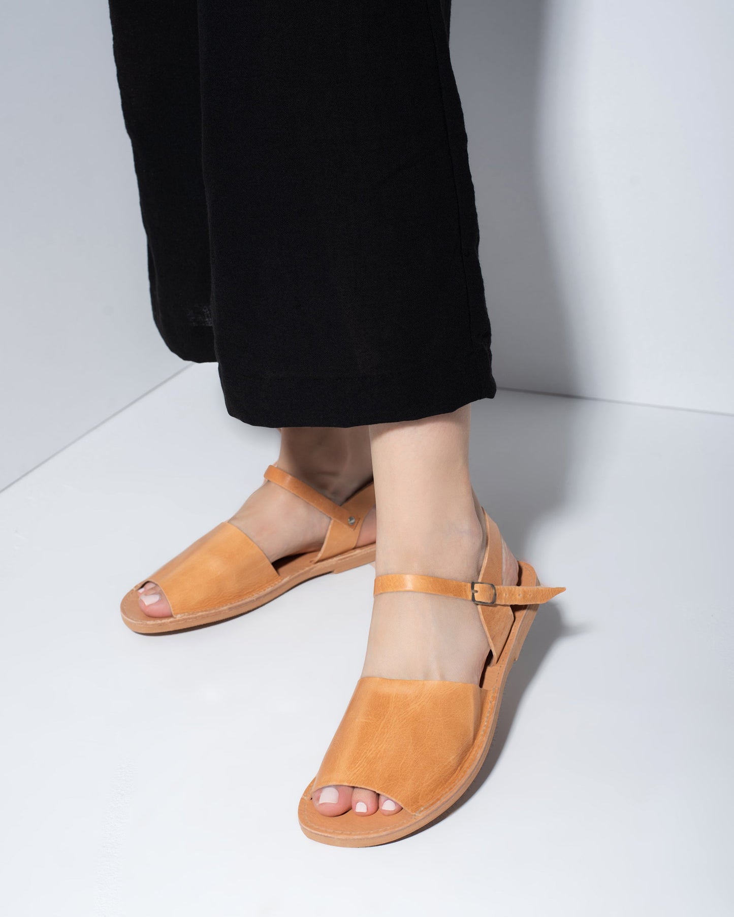 Women Leather Sandals, Elpis - PinkyPromiseAccs