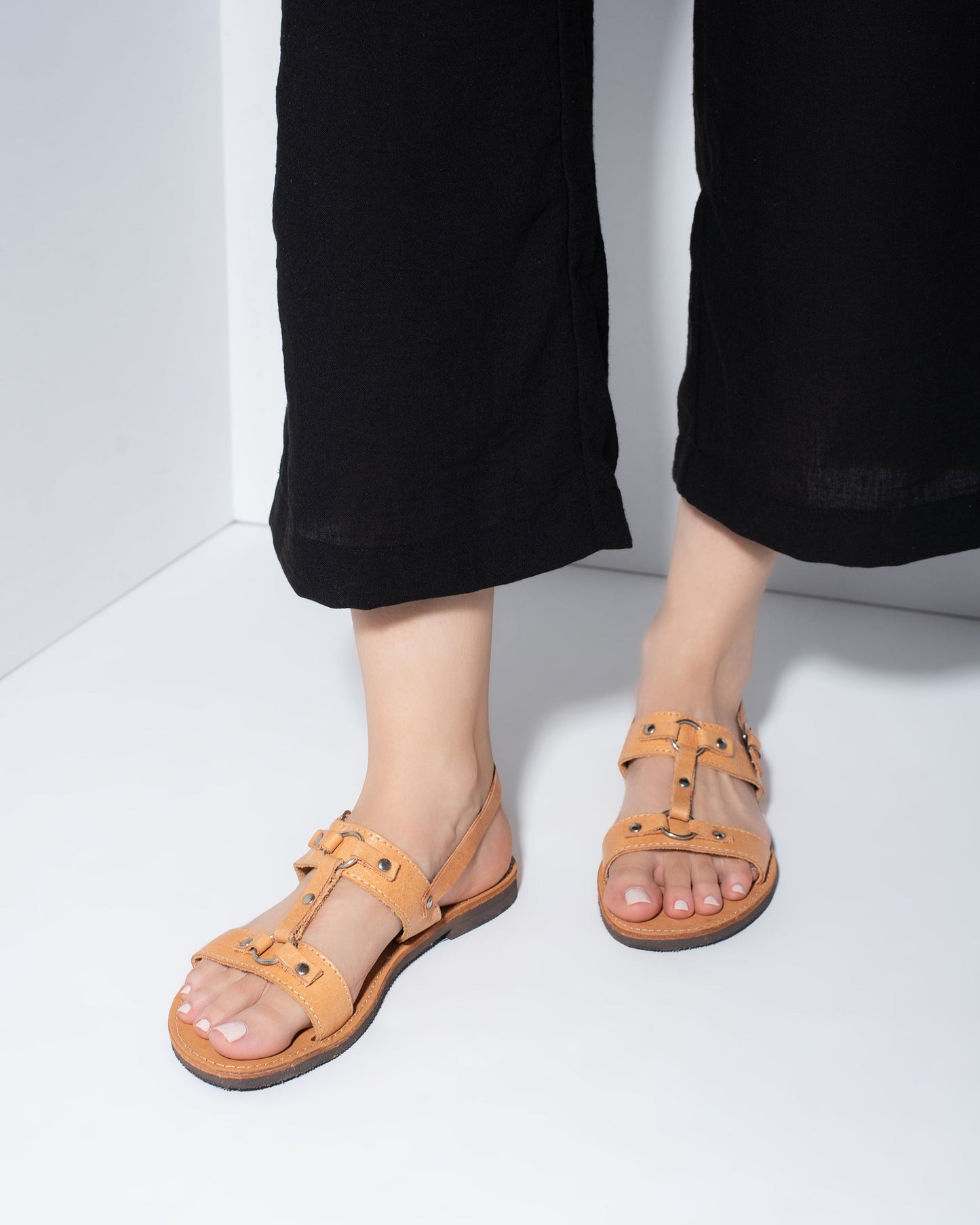 Women Leather Sandals, Cecil - PinkyPromiseAccs