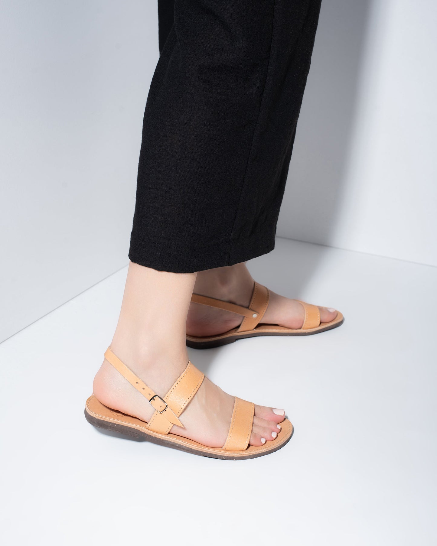 Women Leather Sandals, Ellen - PinkyPromiseAccs