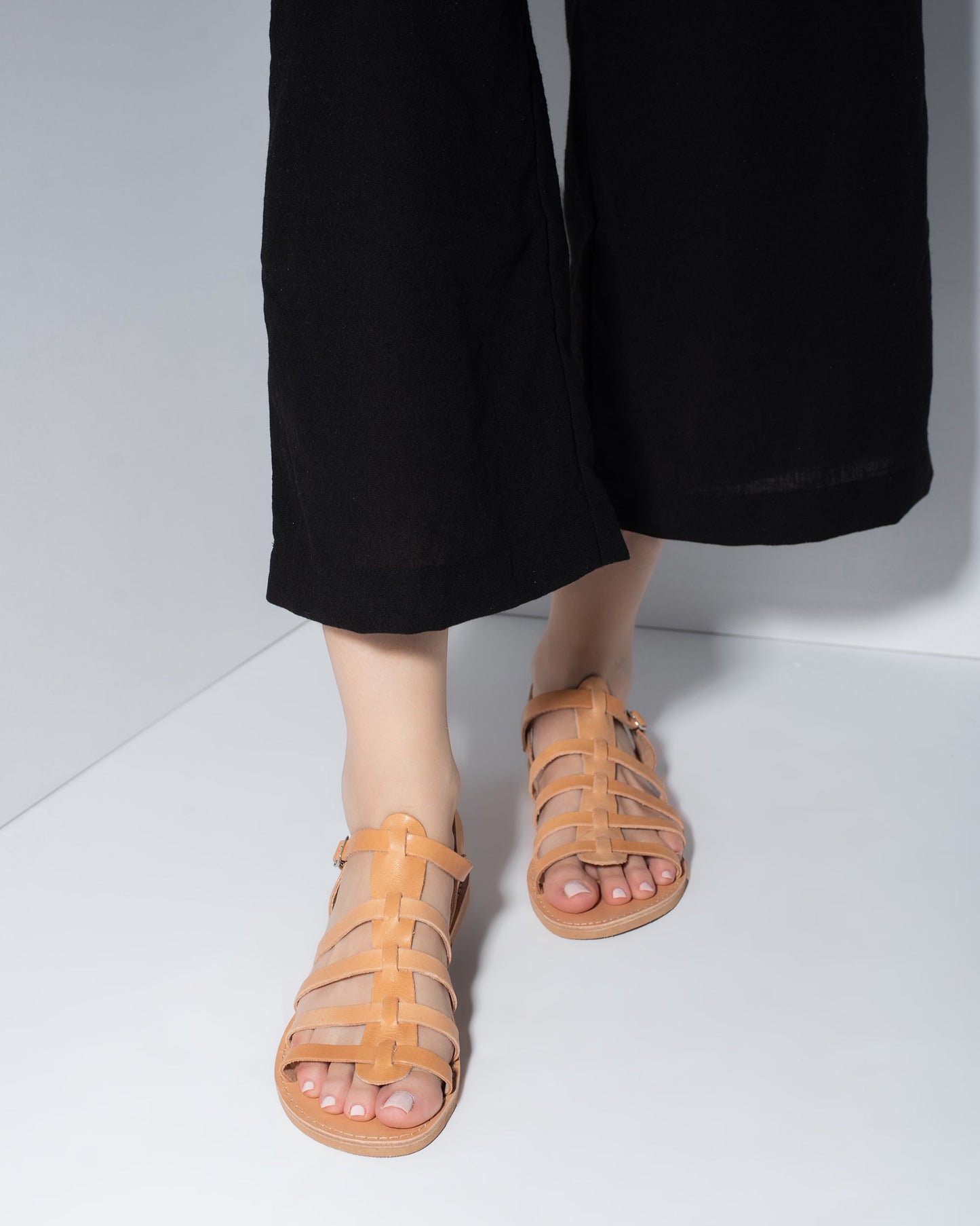 Leather Sandals, Evelyn - PinkyPromiseAccs