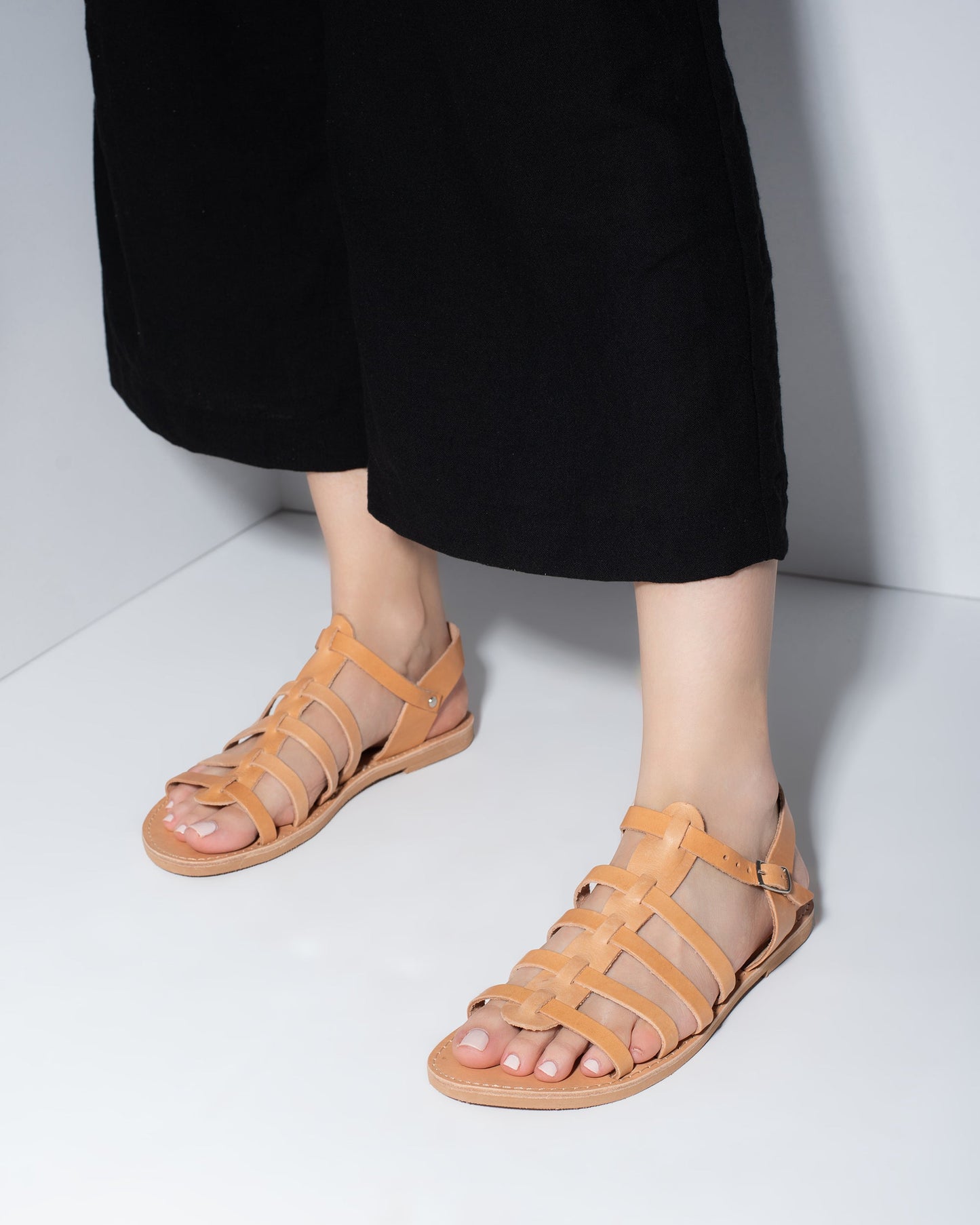 Leather Sandals, Evelyn - PinkyPromiseAccs