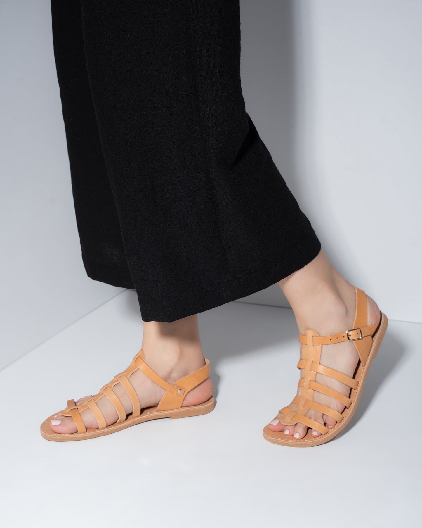 Leather Sandals, Evelyn - PinkyPromiseAccs
