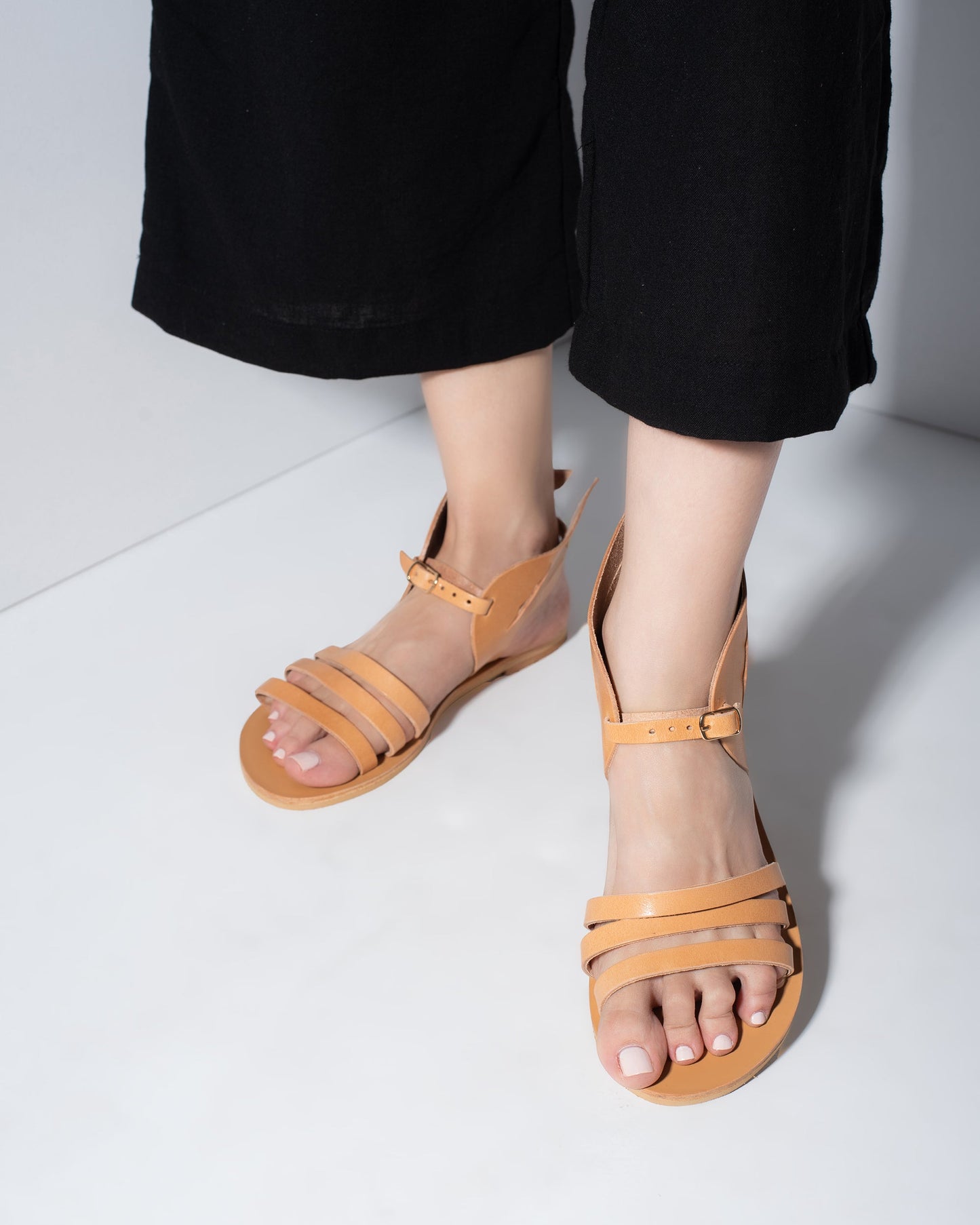 Women Leather Sandals, Ermis - PinkyPromiseAccs
