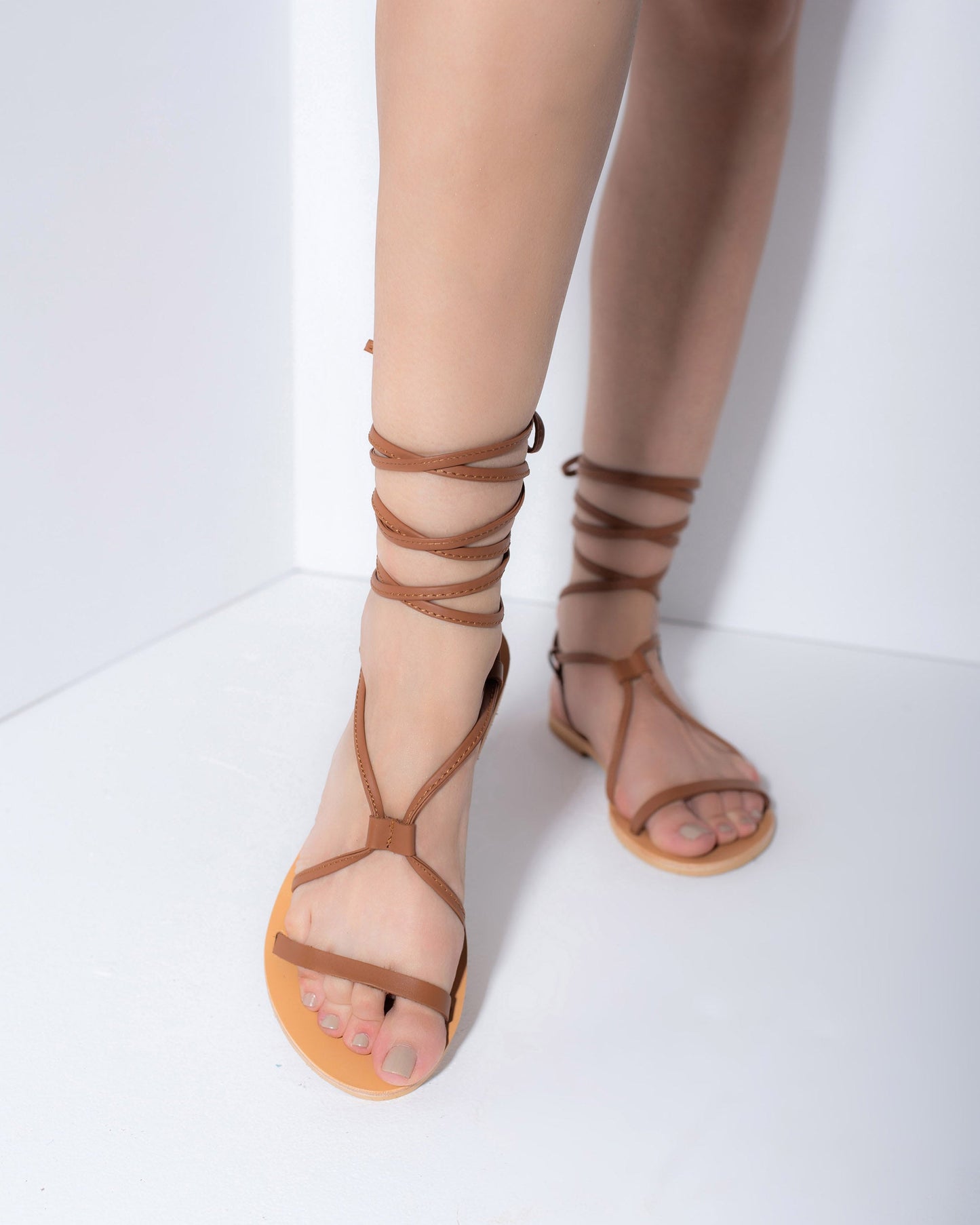 Women Leather Sandals, Katherine - PinkyPromiseAccs