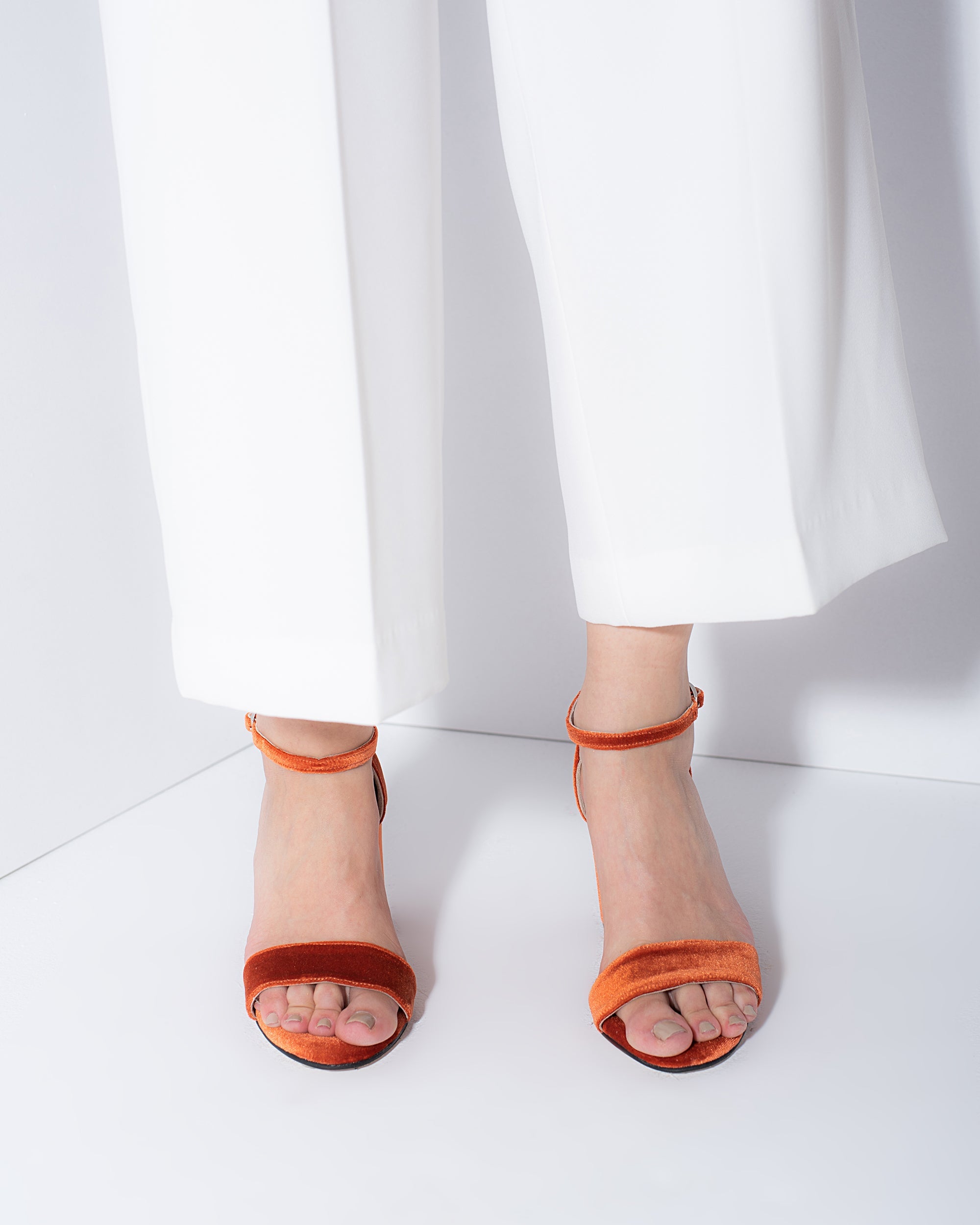 Orange New Look Chaussure Talon Wedding Shoes Copper, Velvet Block Heels Sandals Burnt Orange
