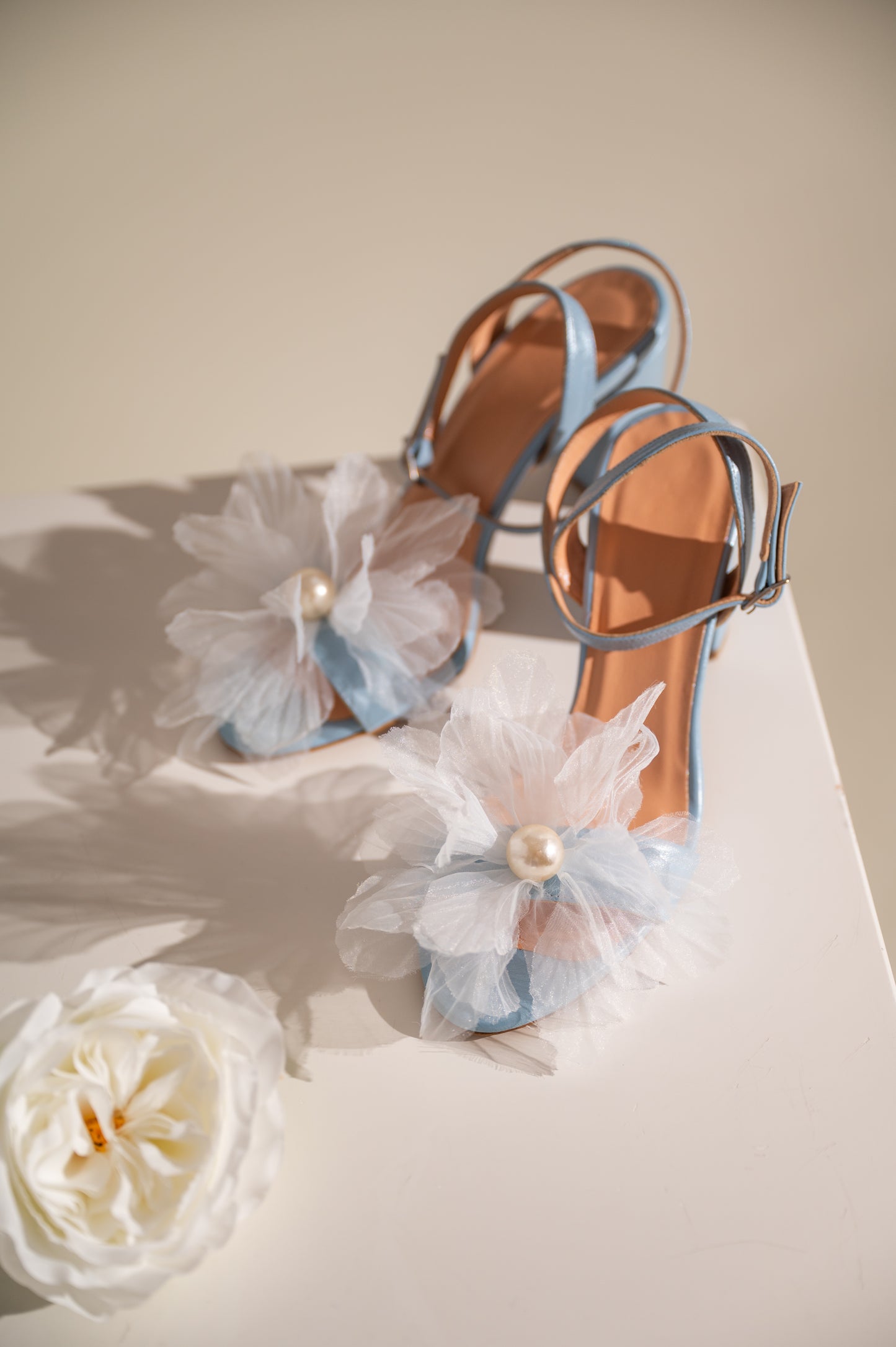 Blue Flower Heels, Moonlight Charm - PinkyPromiseAccs