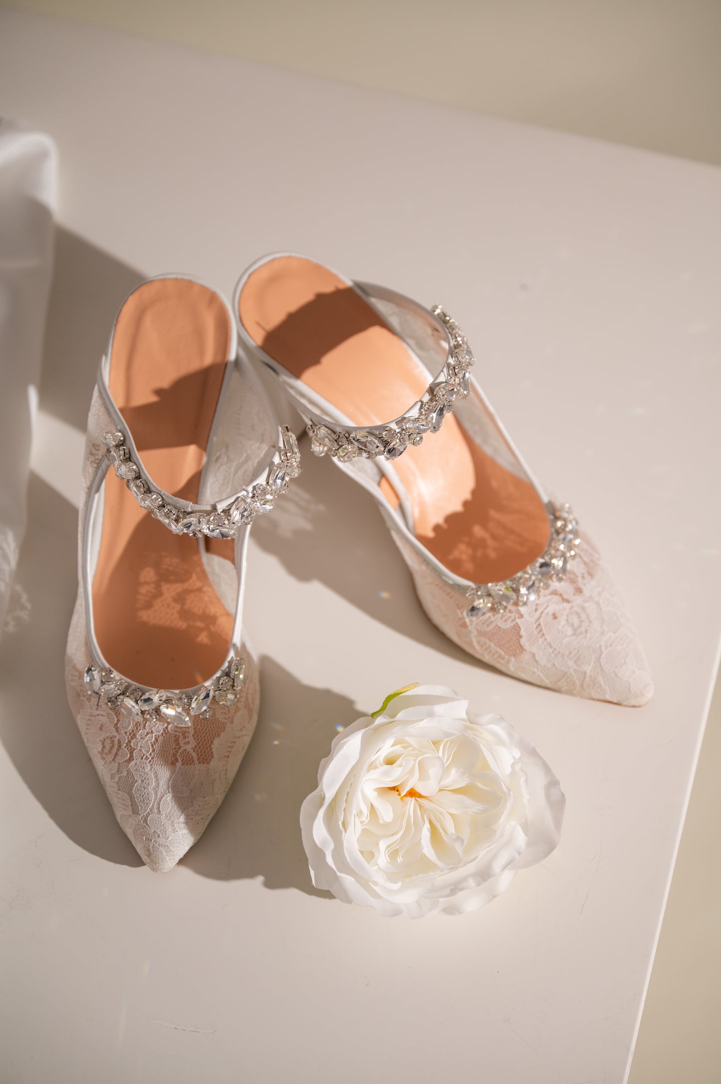 Lace Boho Wedding Heels, Dazzling Rhapsody - PinkyPromiseAccs