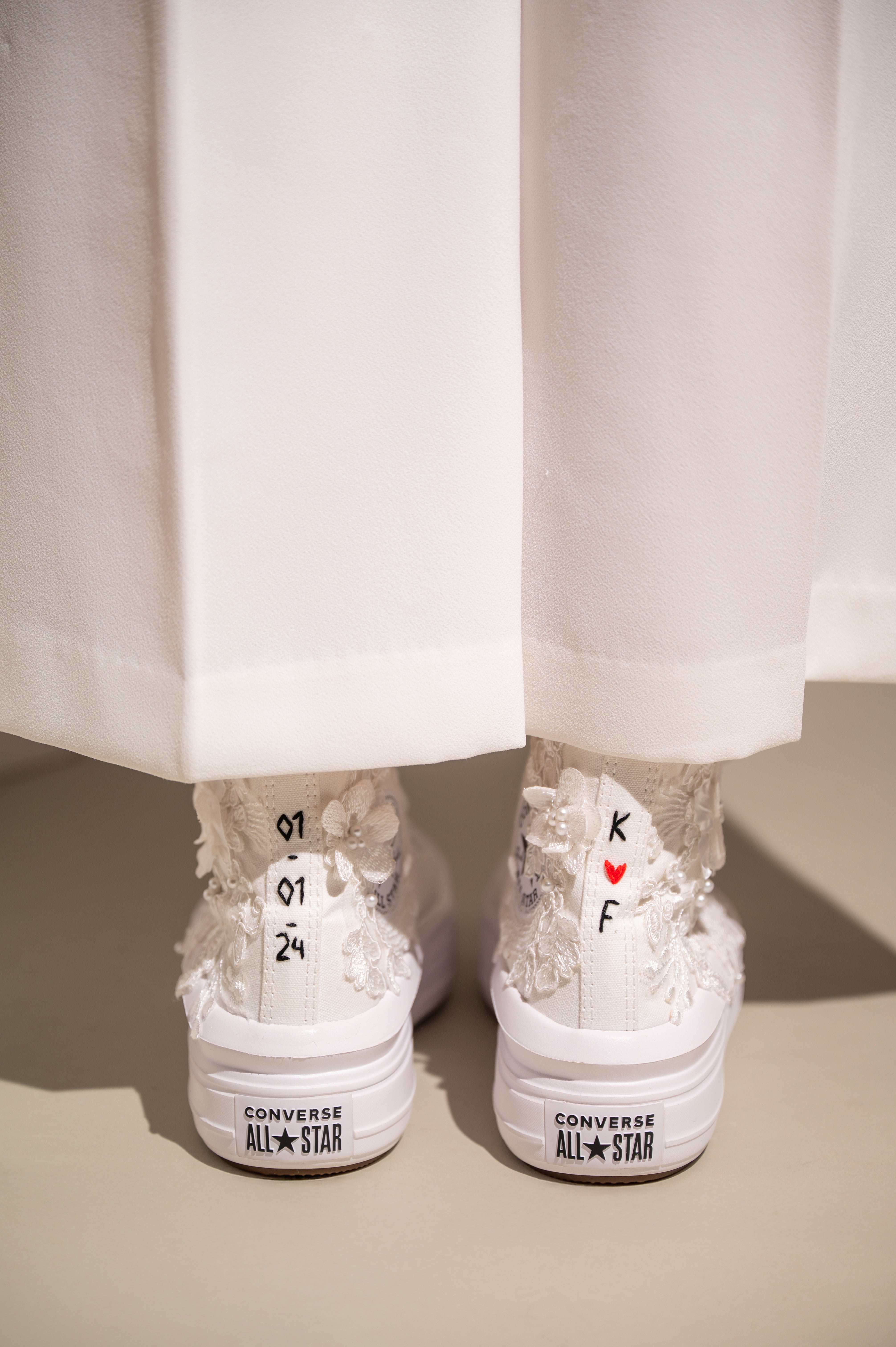 Converse Chuck Taylors All Stars Wedding Shoes Wedding White Pearl