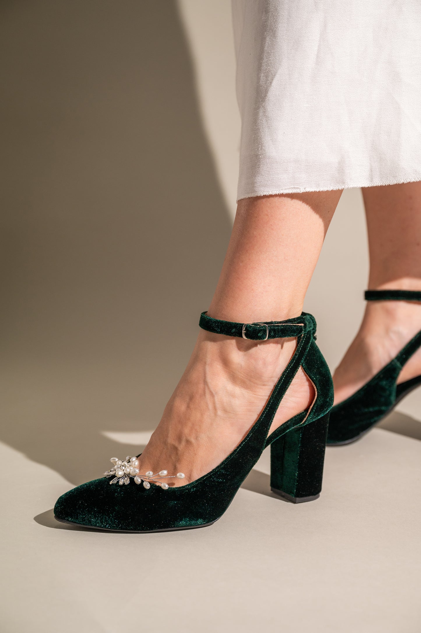 bridal shoes, green bridal shoes