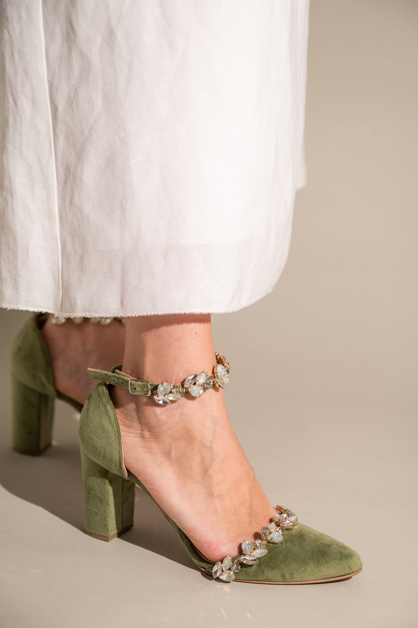 green wedding shoes