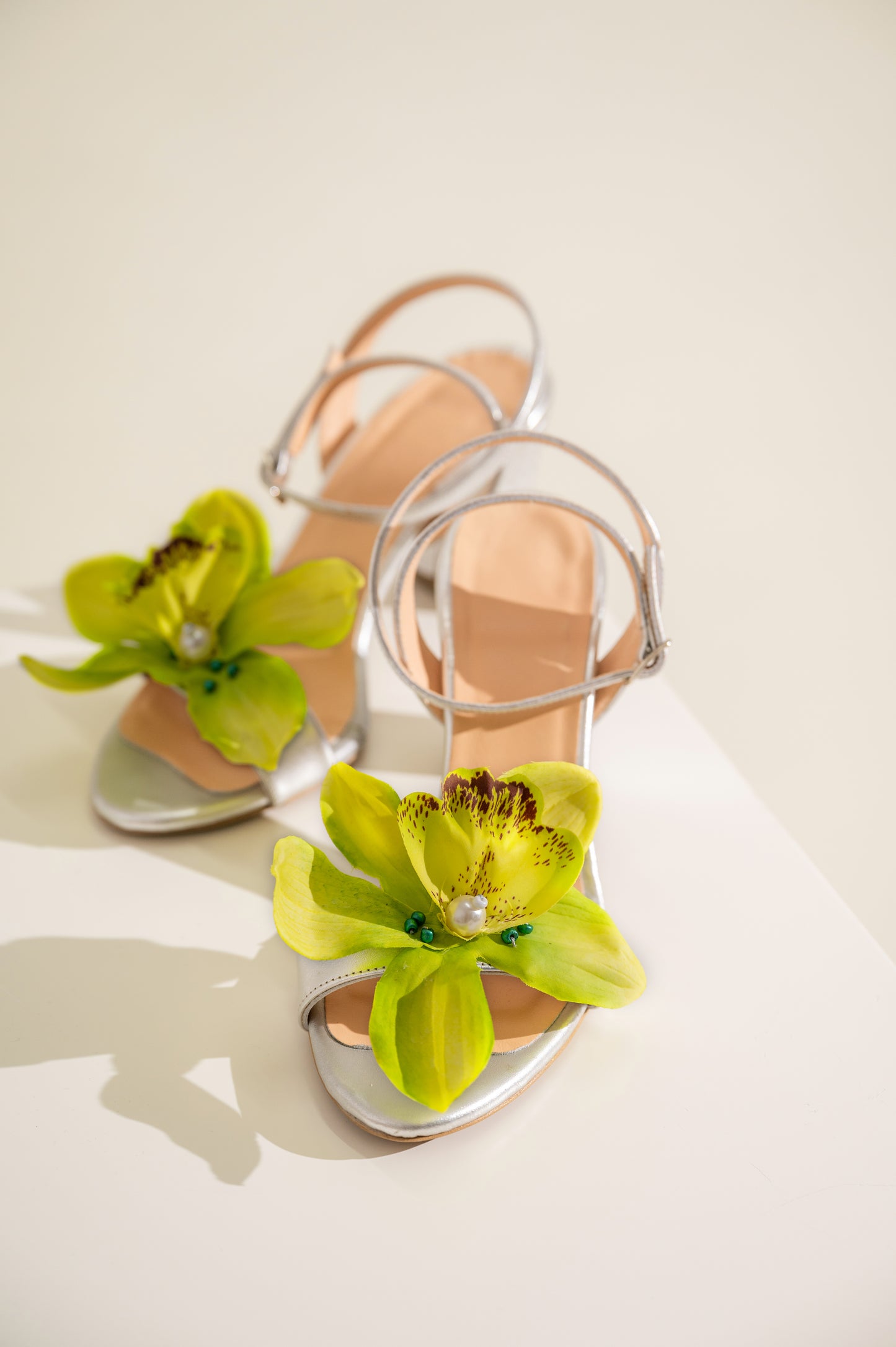 wedding shoes with flowers, floral high heel shoes