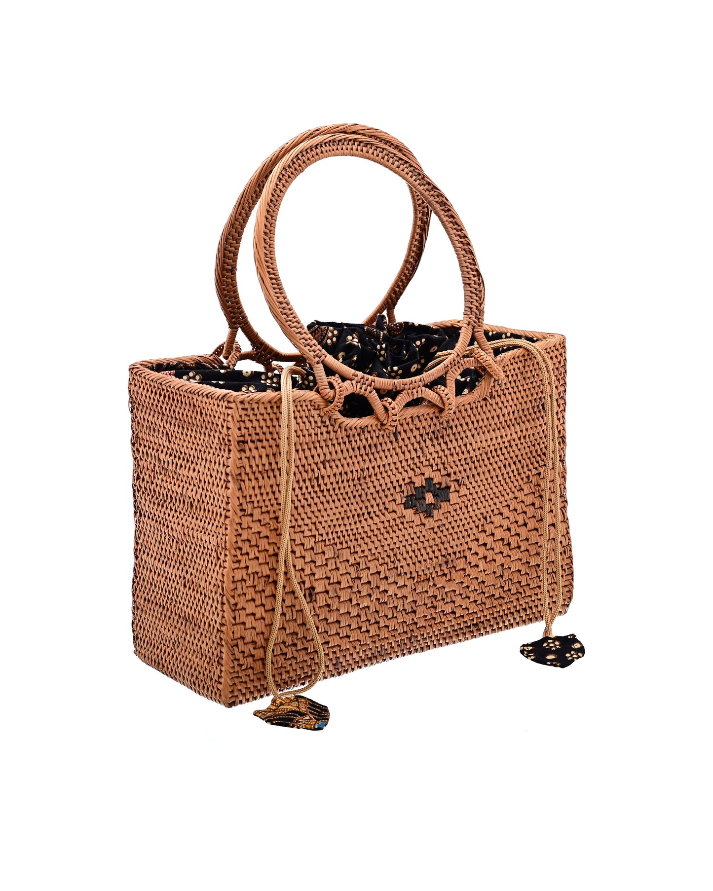 Women Rattan Bag, Sunset Dreamer Tote - PinkyPromiseAccs