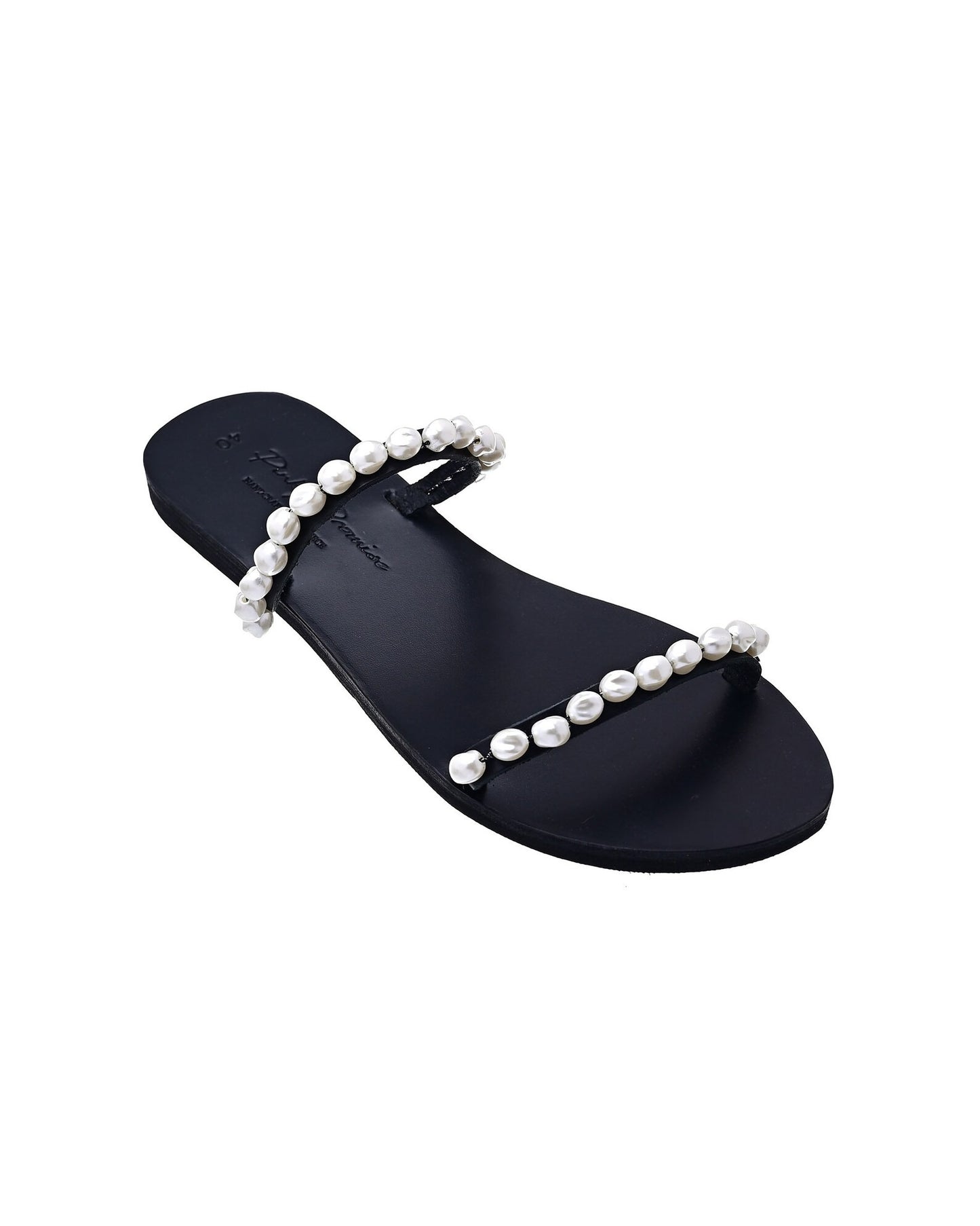 Black Women Sandals, Pearly Stride - PinkyPromiseAccs