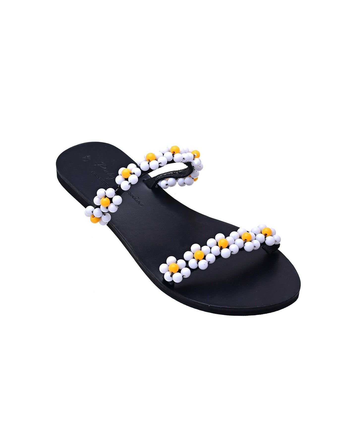 Black Leather Sandals for Women, Daisy Bliss - PinkyPromiseAccs
