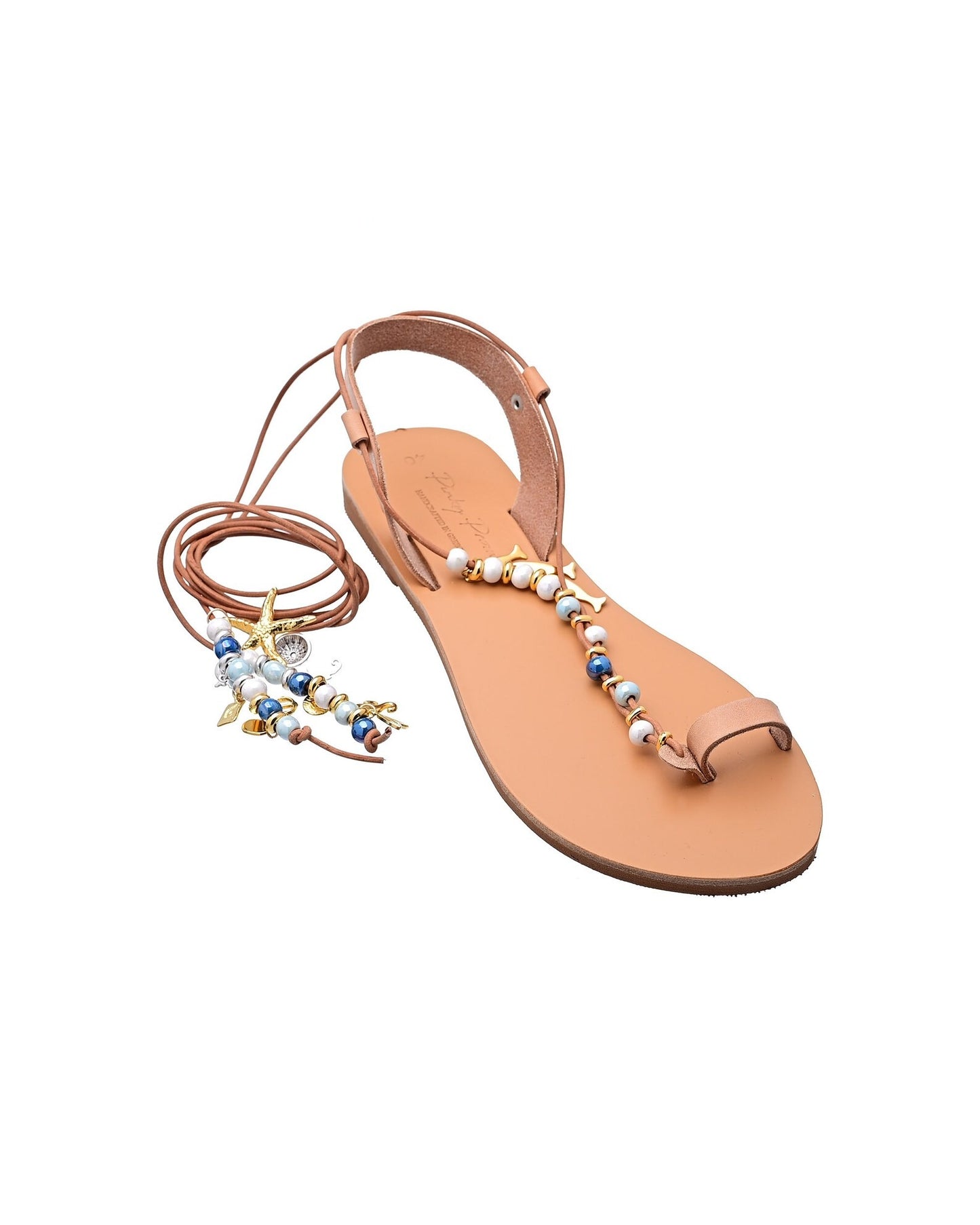 Summer Women Sandals, Seafoam Shimmer - PinkyPromiseAccs