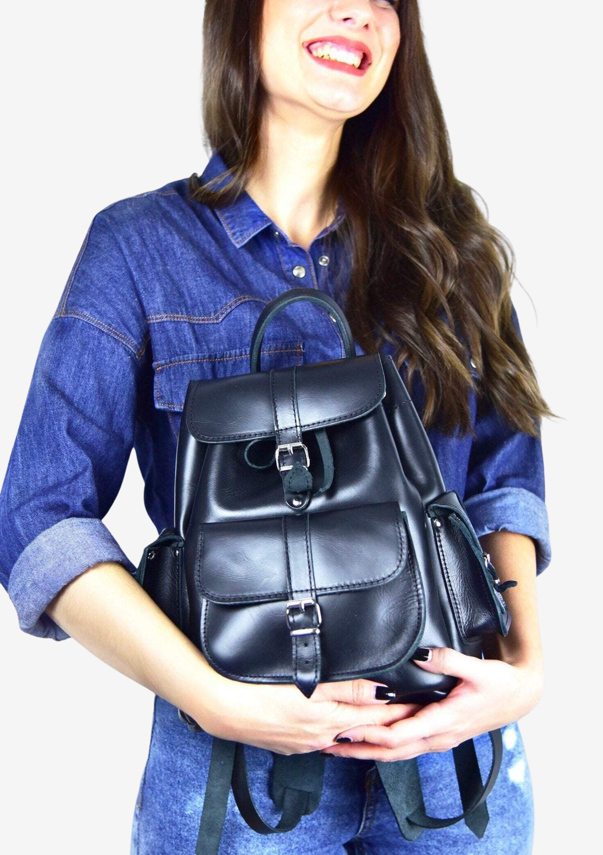 bespoke leather backpacks Handmade backpack for women Echo Ion XL 10' The sleek Colour:Fluorescent Red & White meta__BRAND_REF:HM9973-537