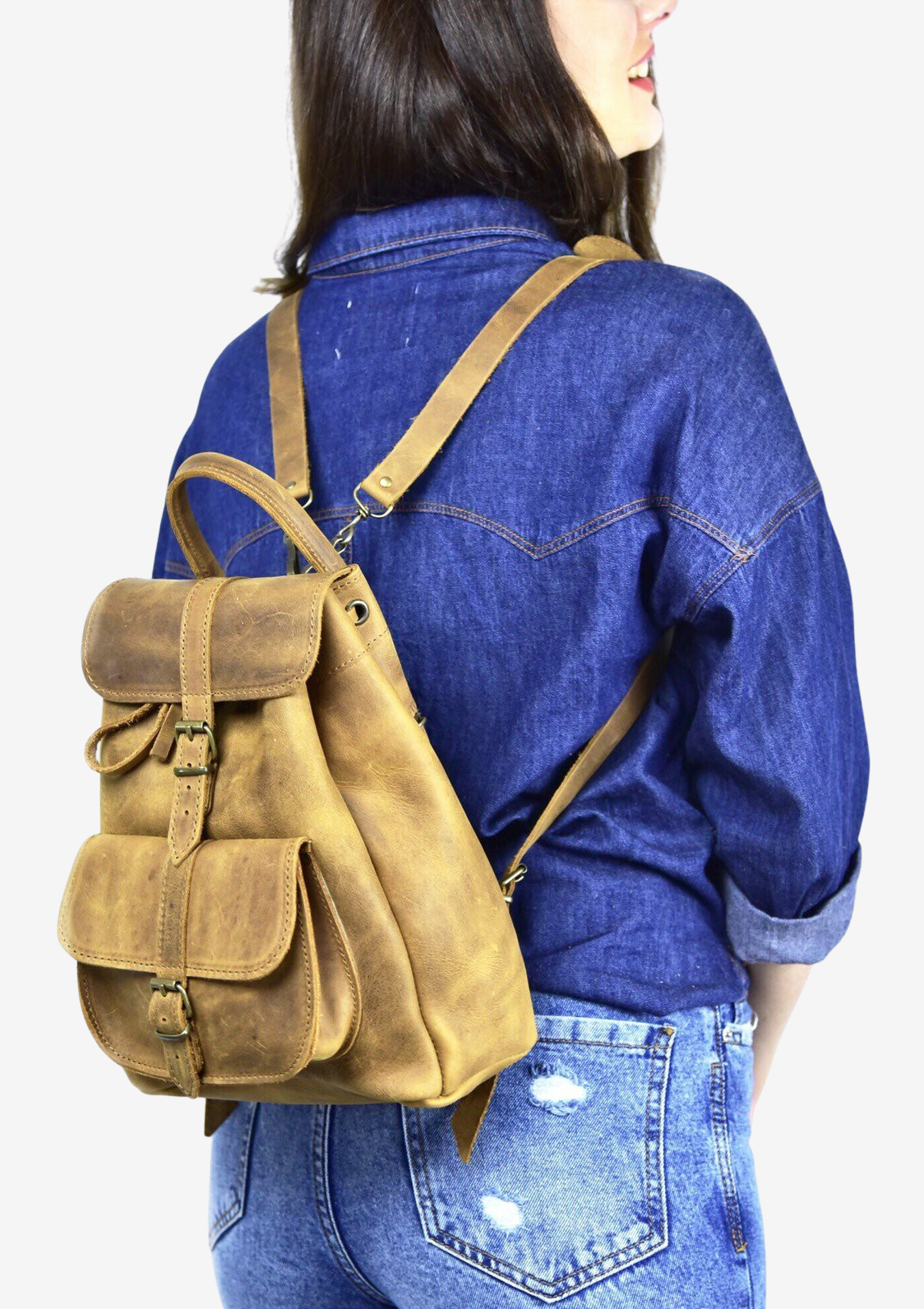 womens leather backpacks