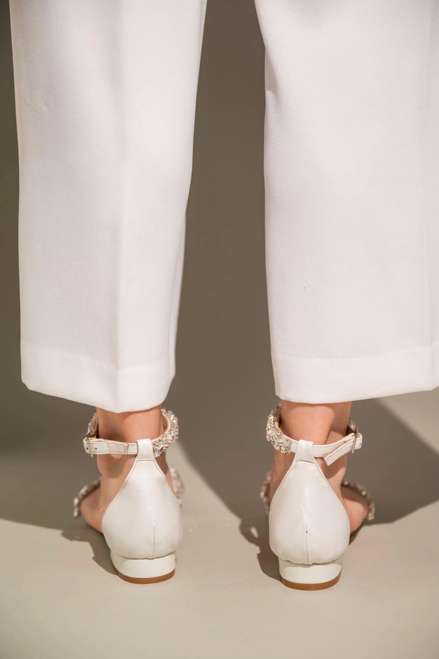 White Wedding Flats, Forever Yours Flats - PinkyPromiseAccs
