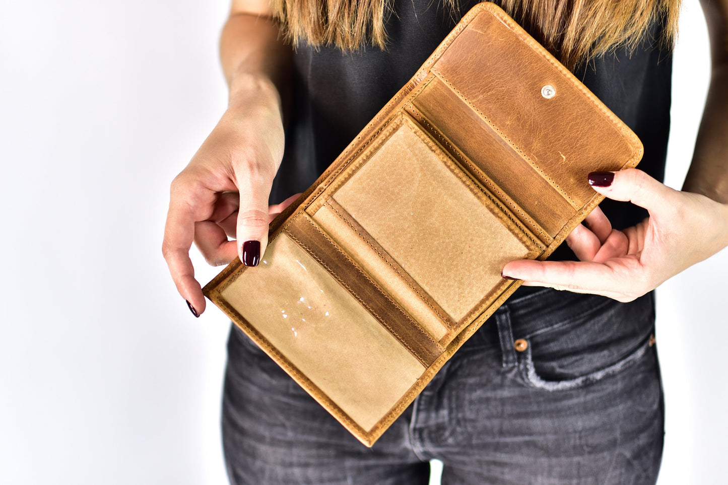 greek leather wallets for women